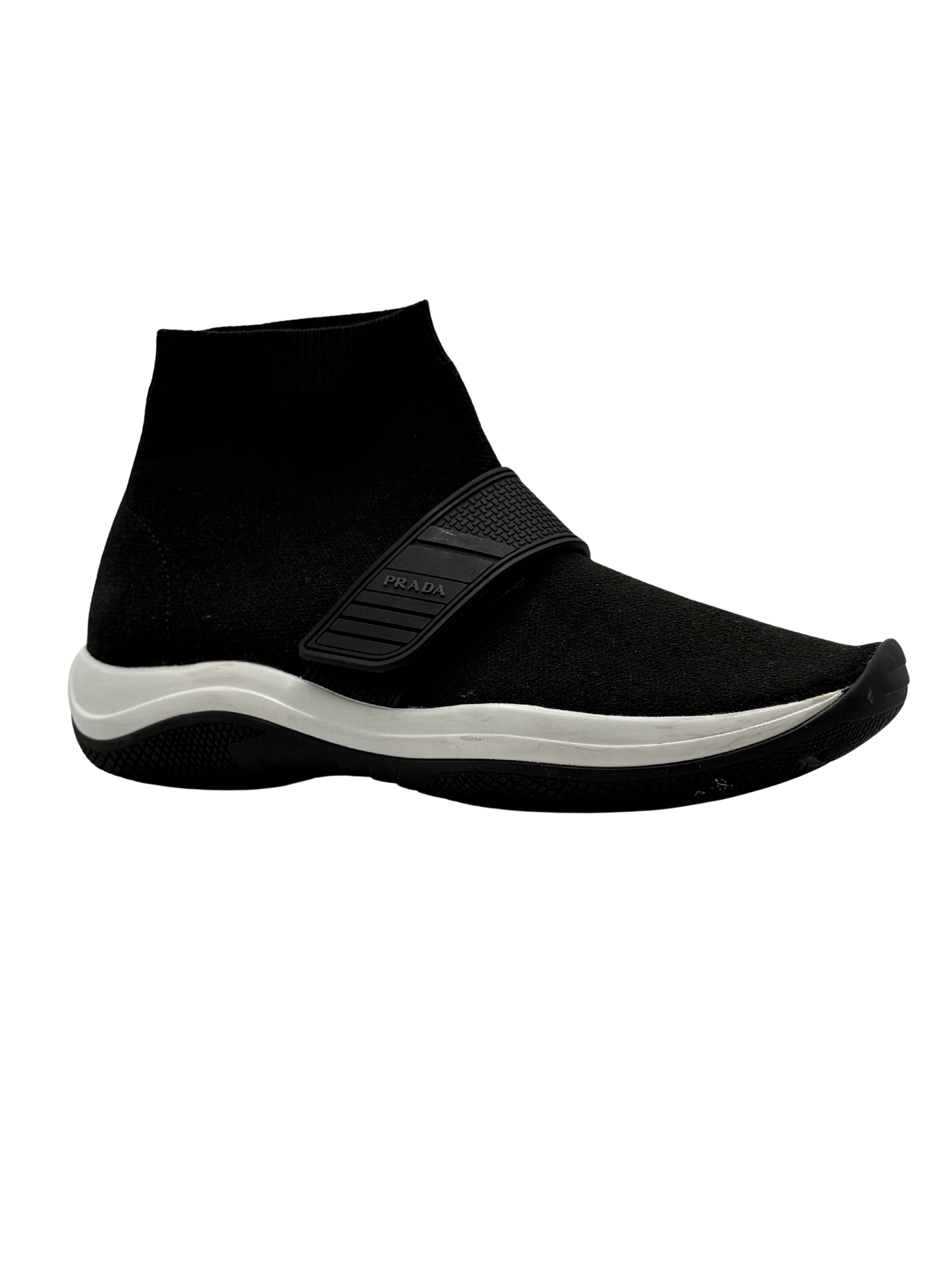 Prada Sock Strap Trainer - Black
