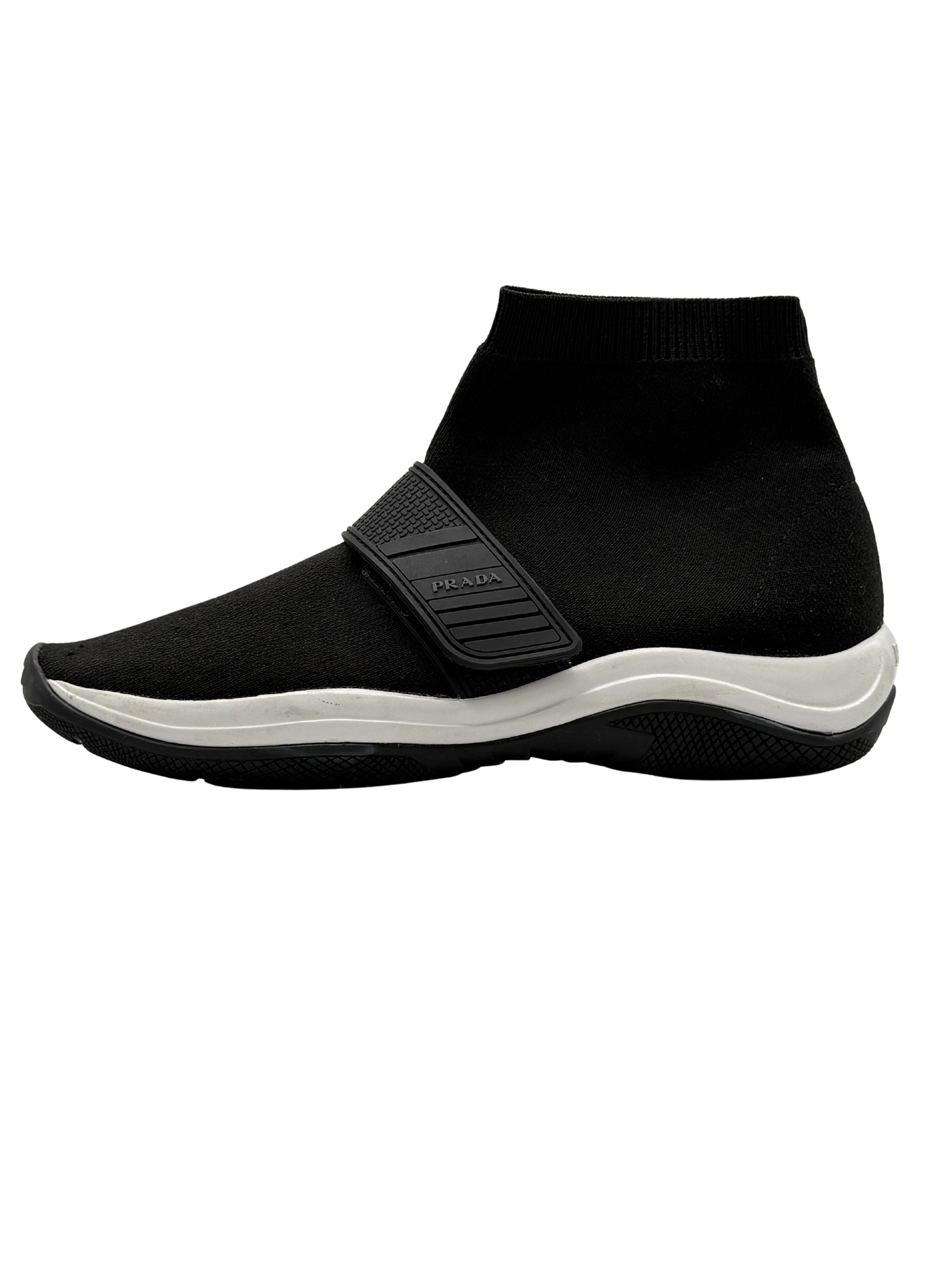 Prada Sock Strap Trainer - Black