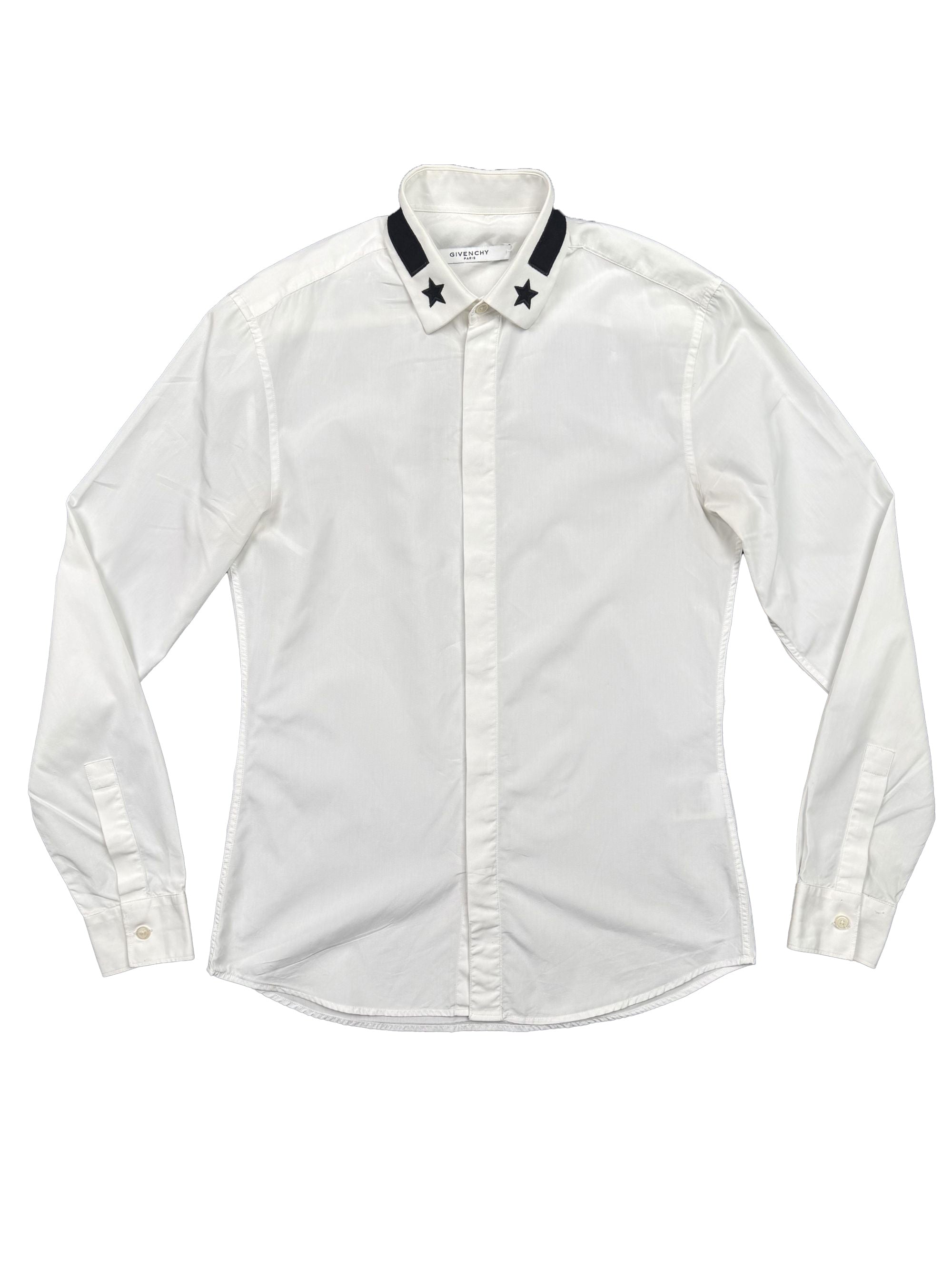 Givenchy Embroidered Star Collar Shirt - White Givenchy