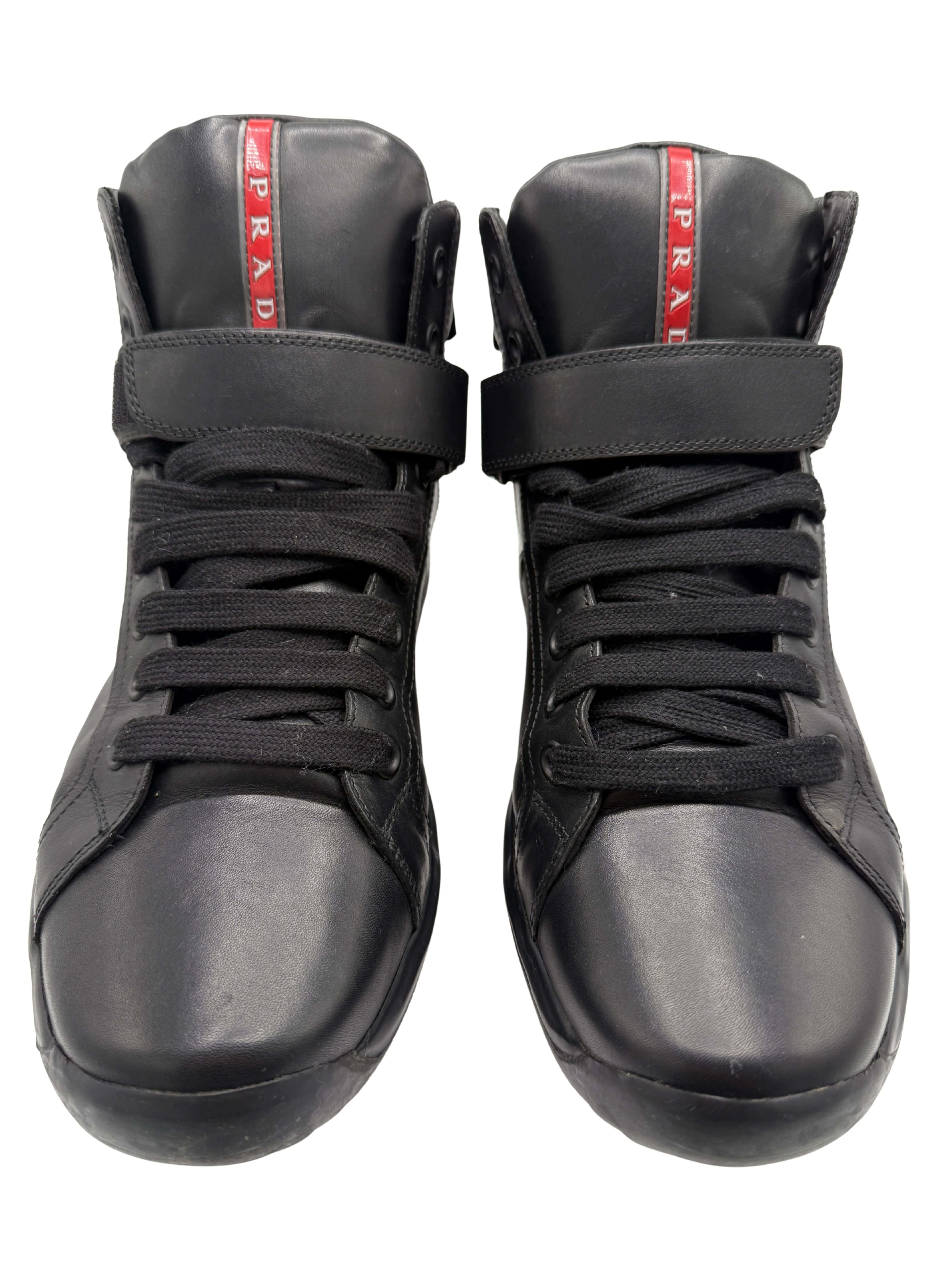 Prada High Top America's Cup Trainers - Black Prada