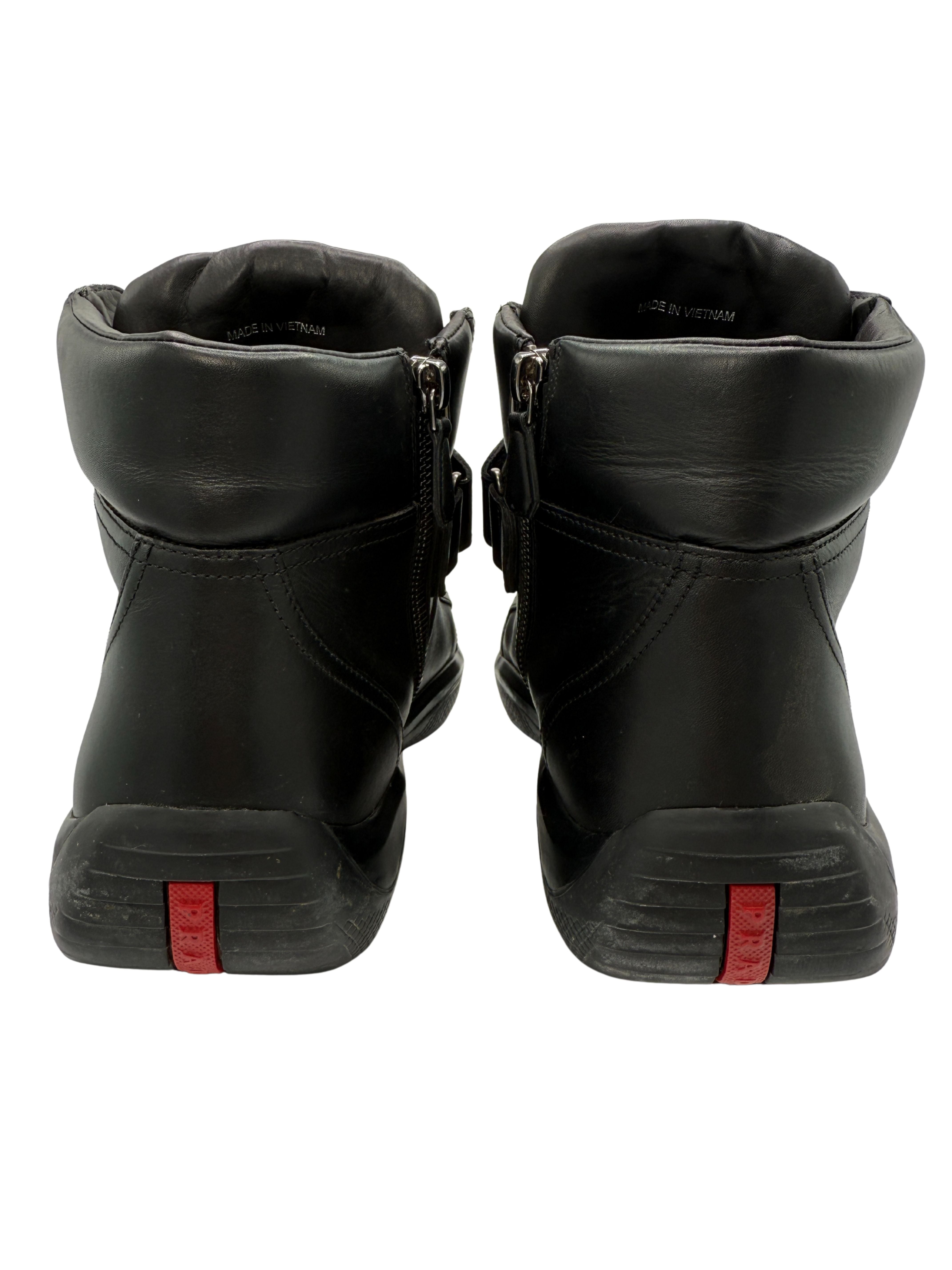 Prada High Top America's Cup Trainers - Black Prada