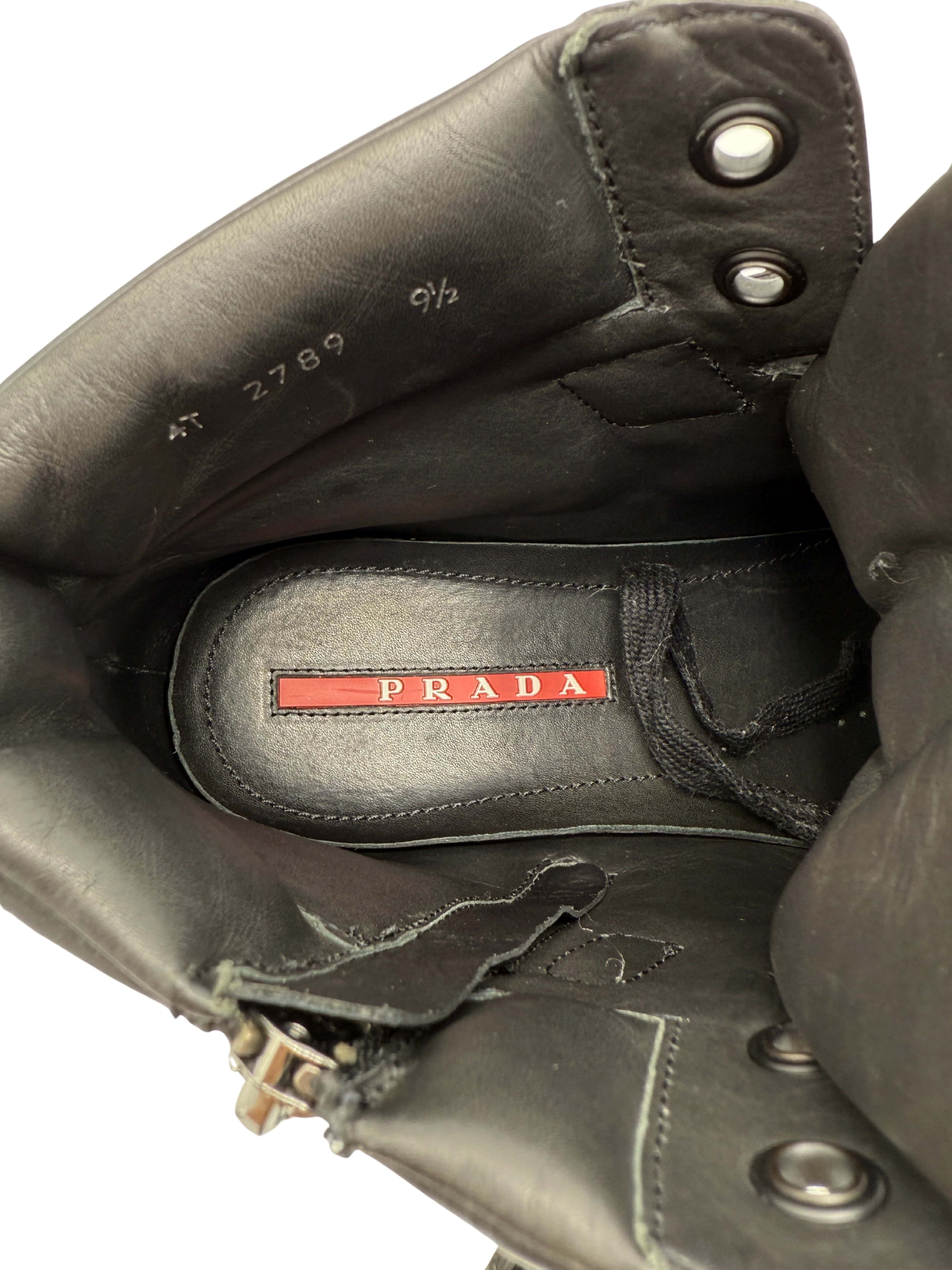 Prada High Top America's Cup Trainers - Black Prada