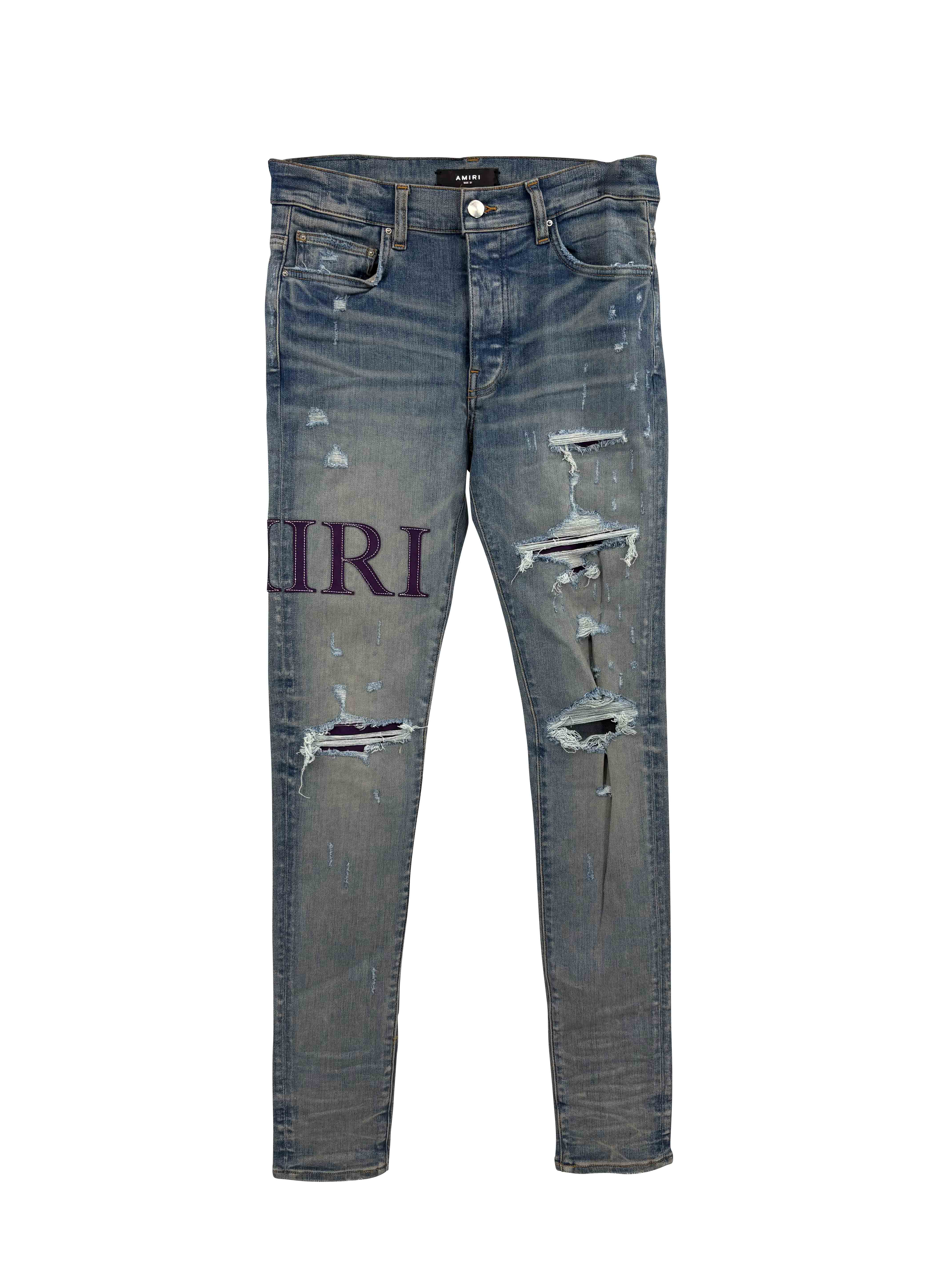 Amiri Serif Logo Jeans - Indigo / Blue (Unused)