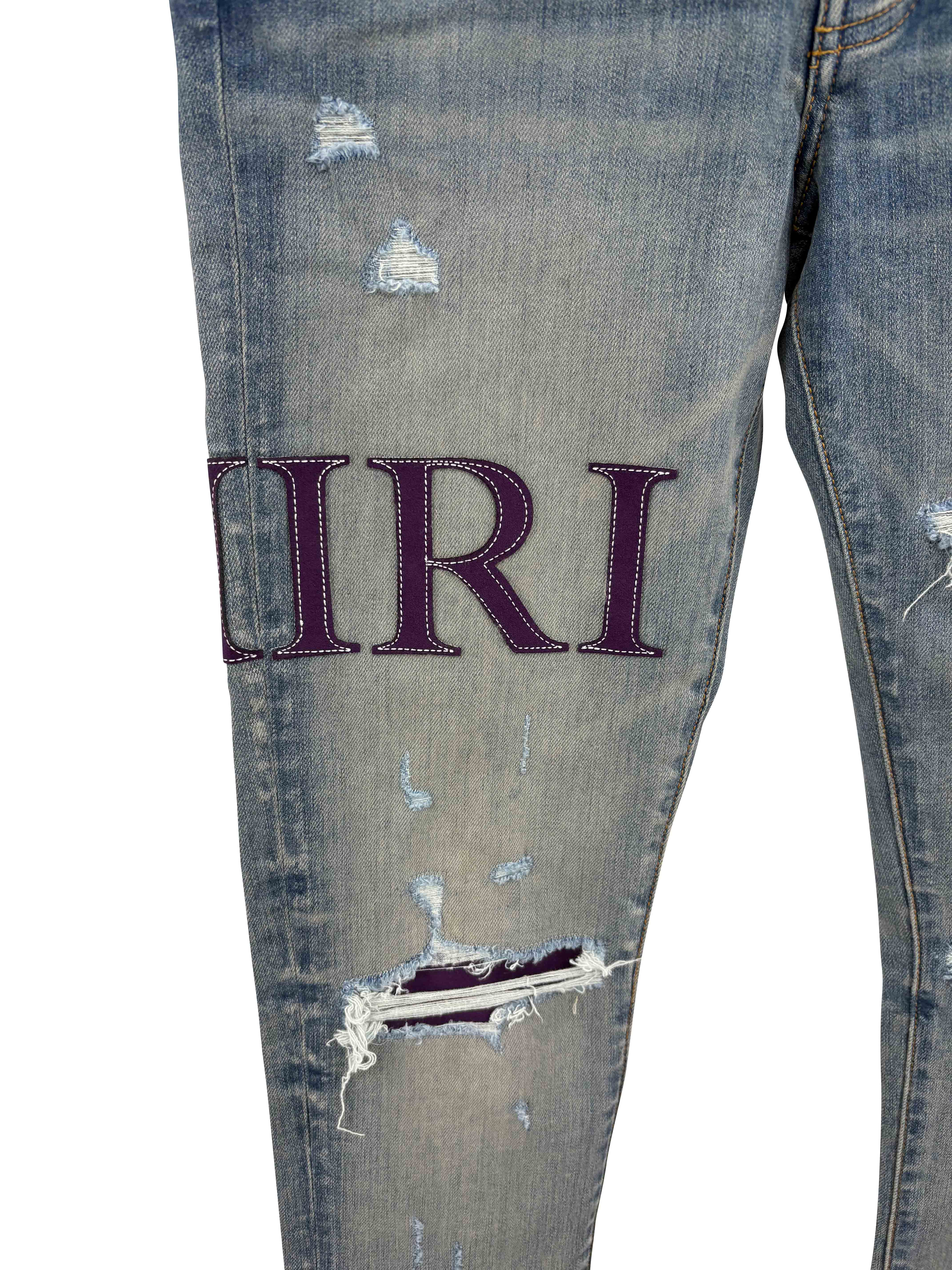 Amiri Serif Logo Jeans - Indigo / Blue (Unused)