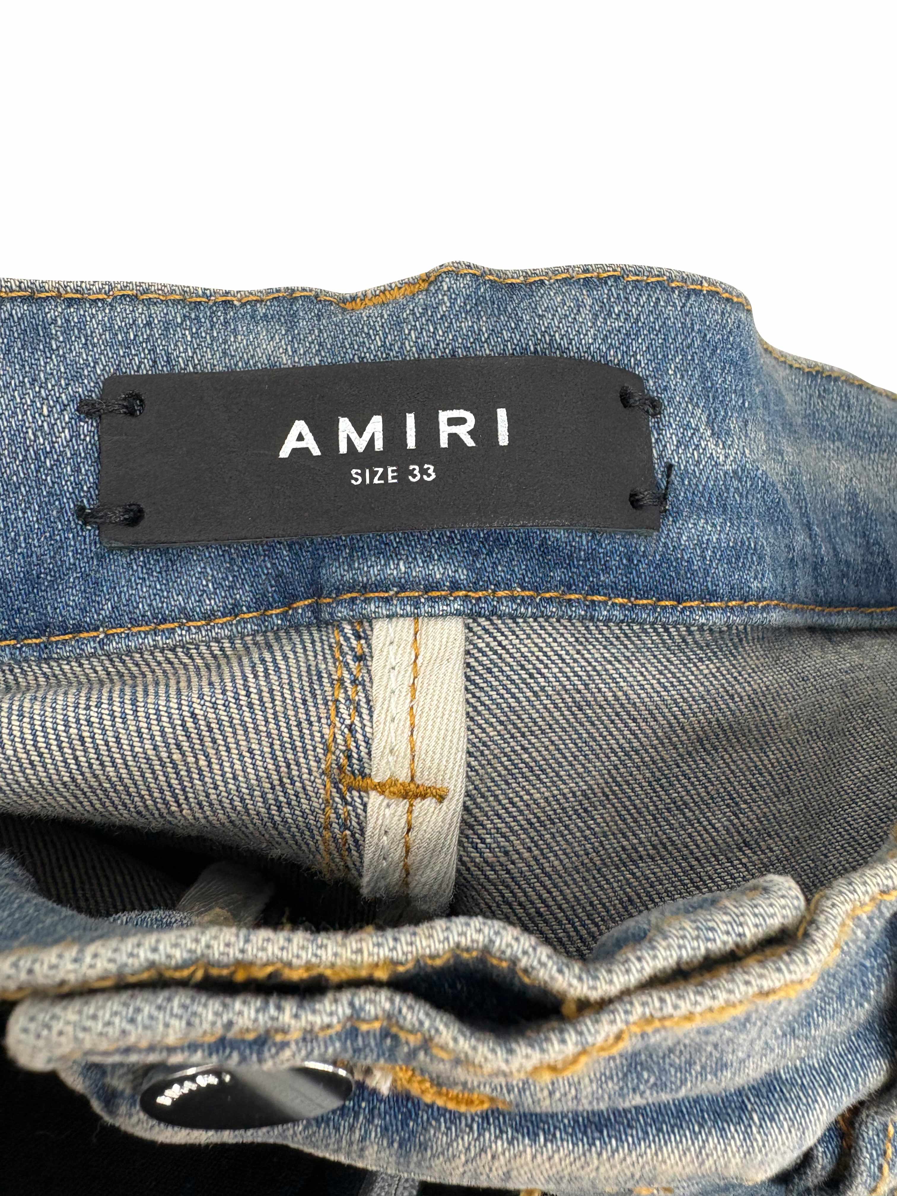 Amiri Serif Logo Jeans - Indigo / Blue (Unused)