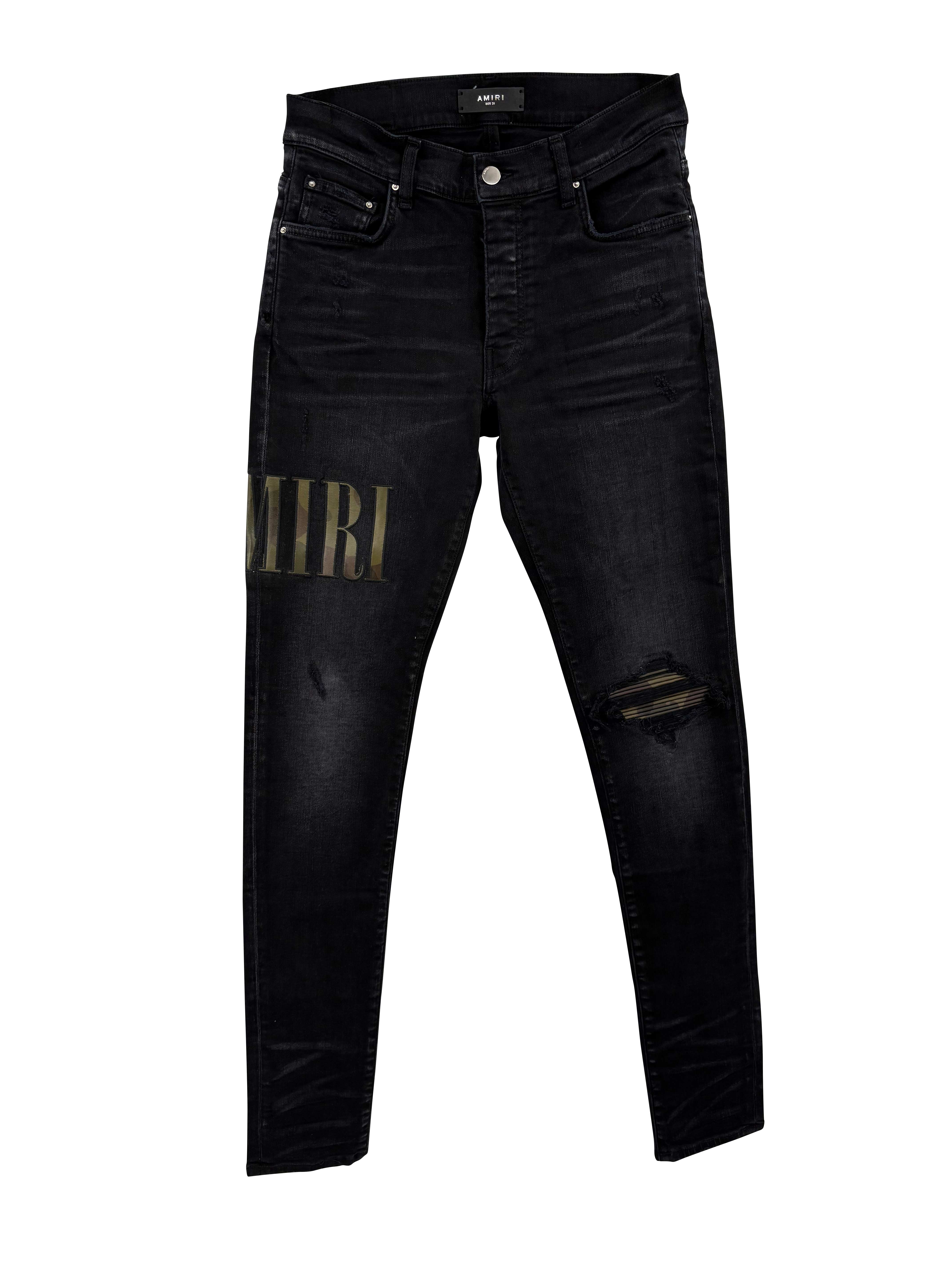 Amiri Core Camouflage Applique - Black (Unused)