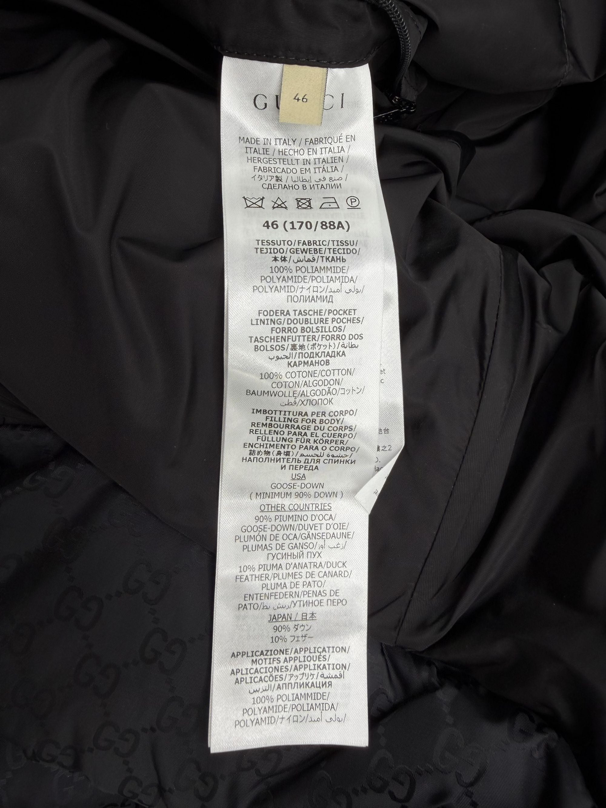 Gucci GG Monogram Down Jacket - Black (Unused) Gucci
