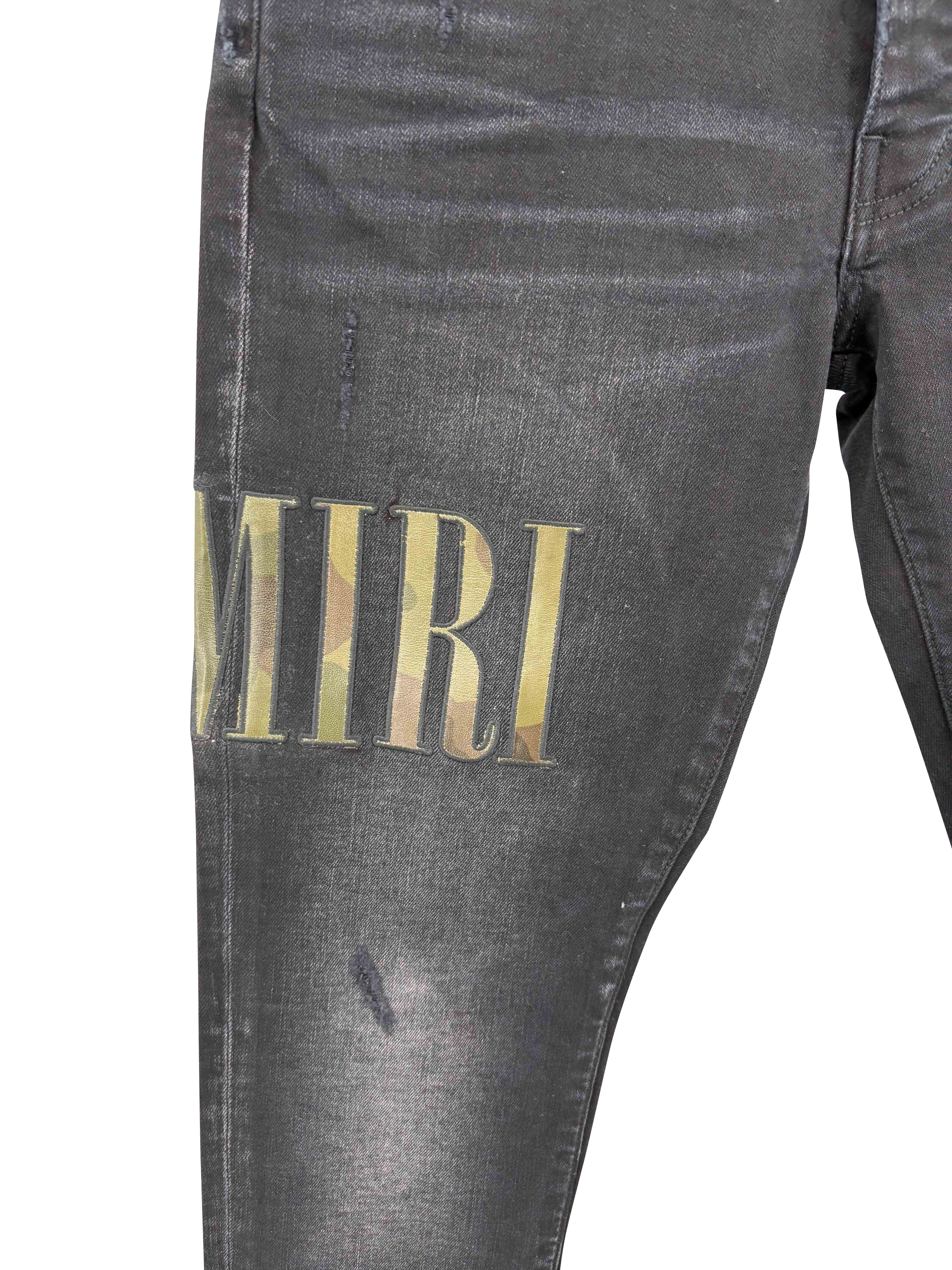 Amiri Core Camouflage Applique - Black (Unused)