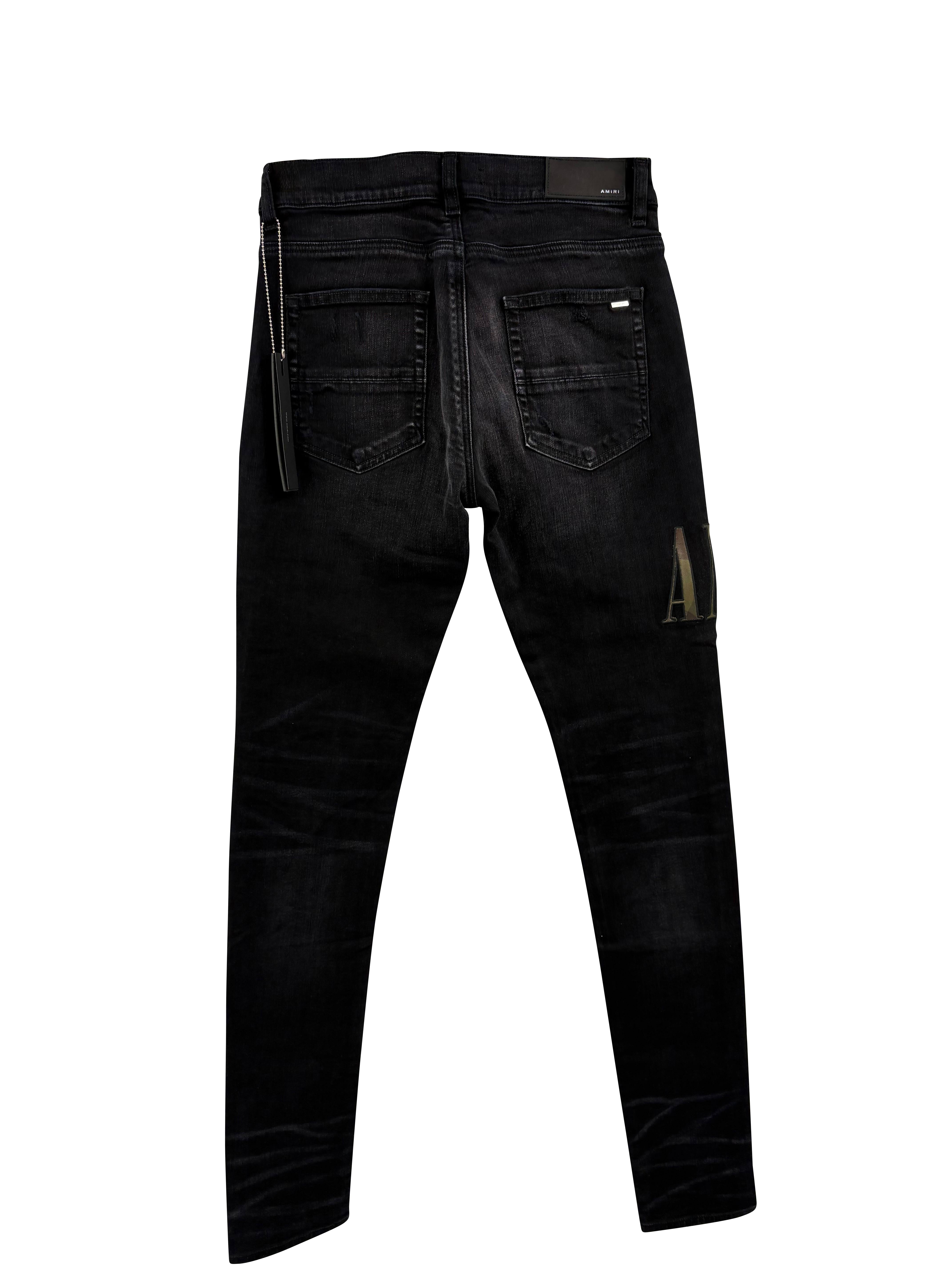 Amiri Core Camouflage Applique - Black (Unused)