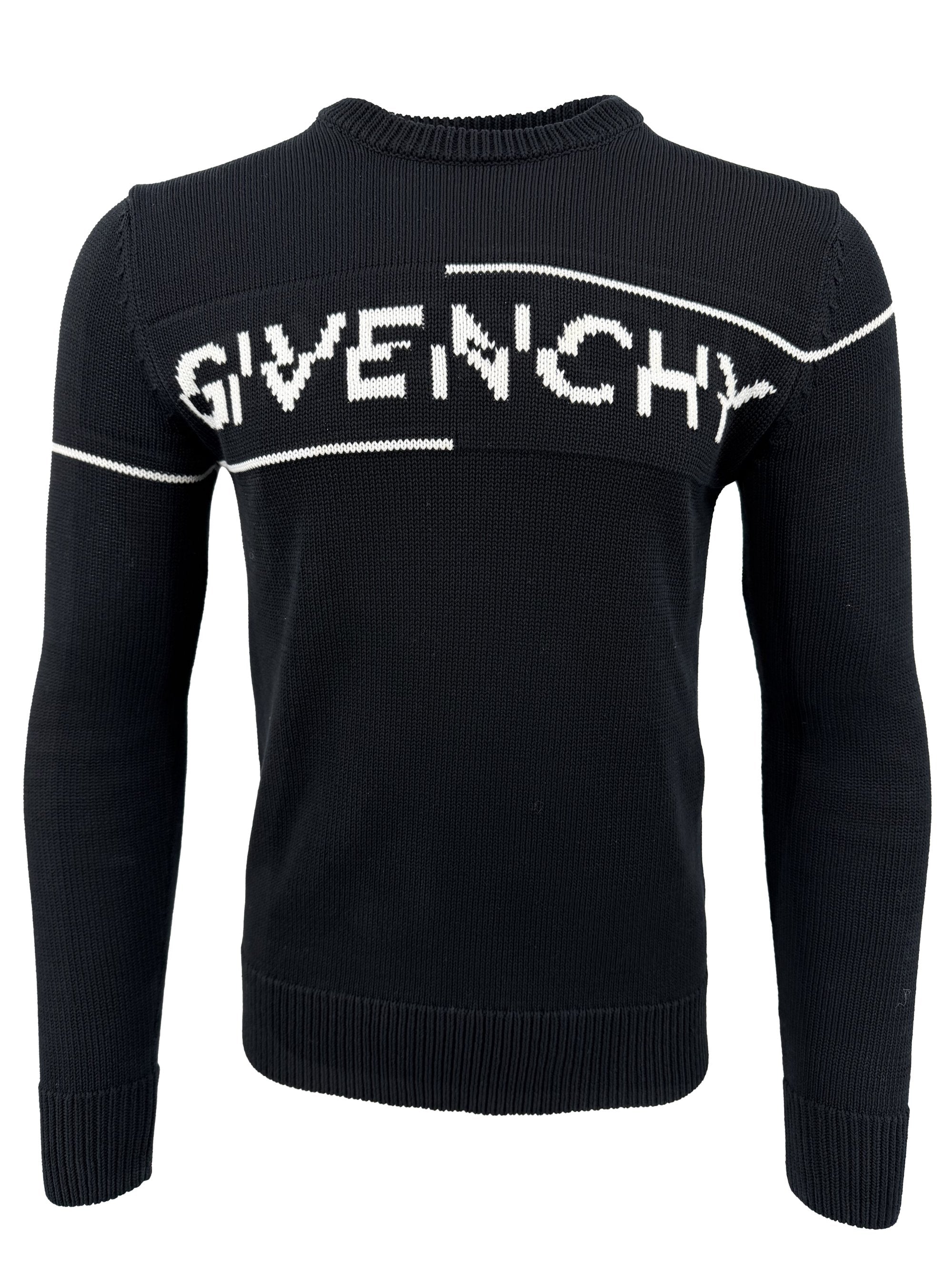 Givenchy Split Logo Knit Sweater - Black Givenchy