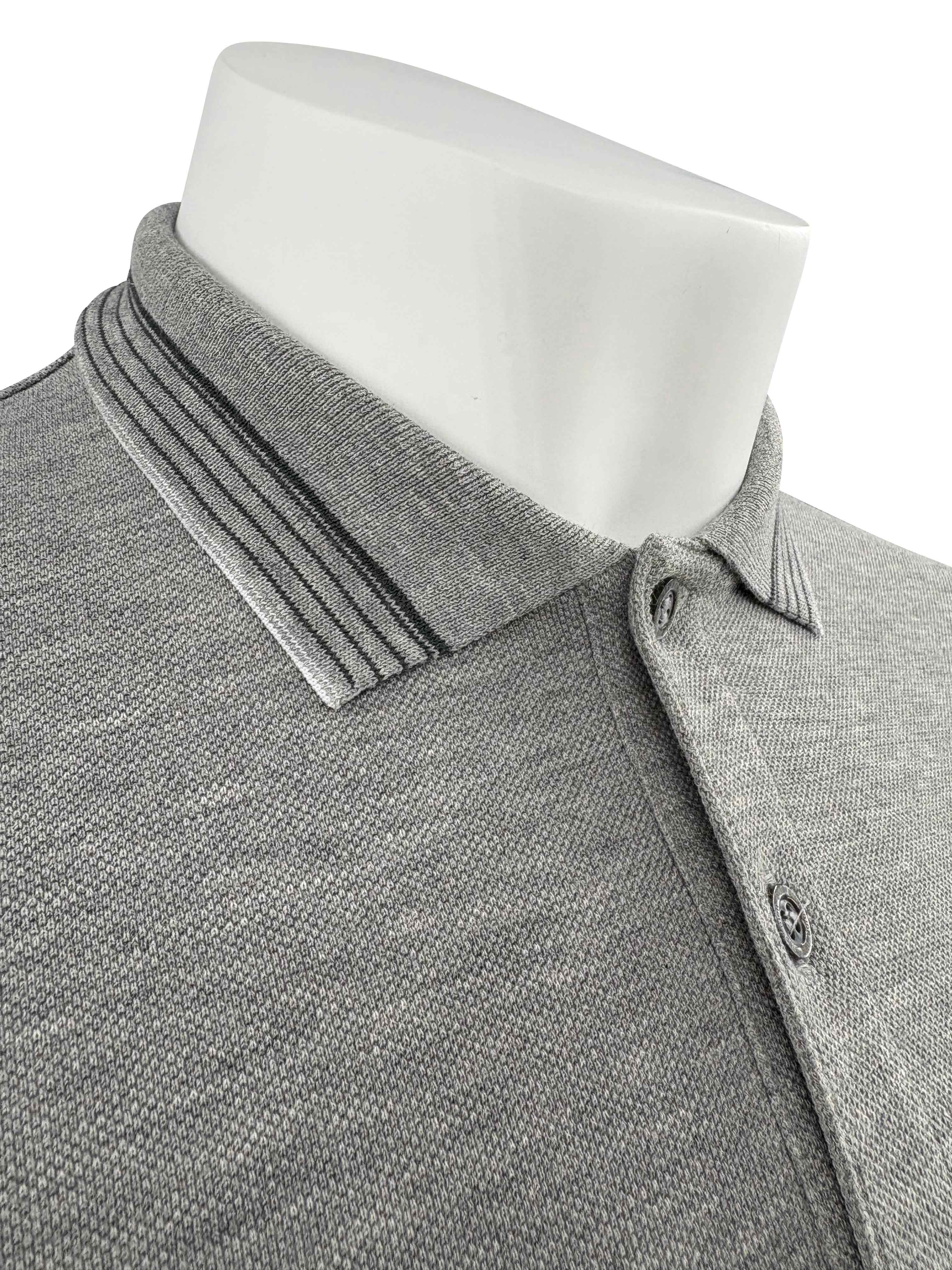 Dior Bee Long Sleeve Polo - Grey Dior