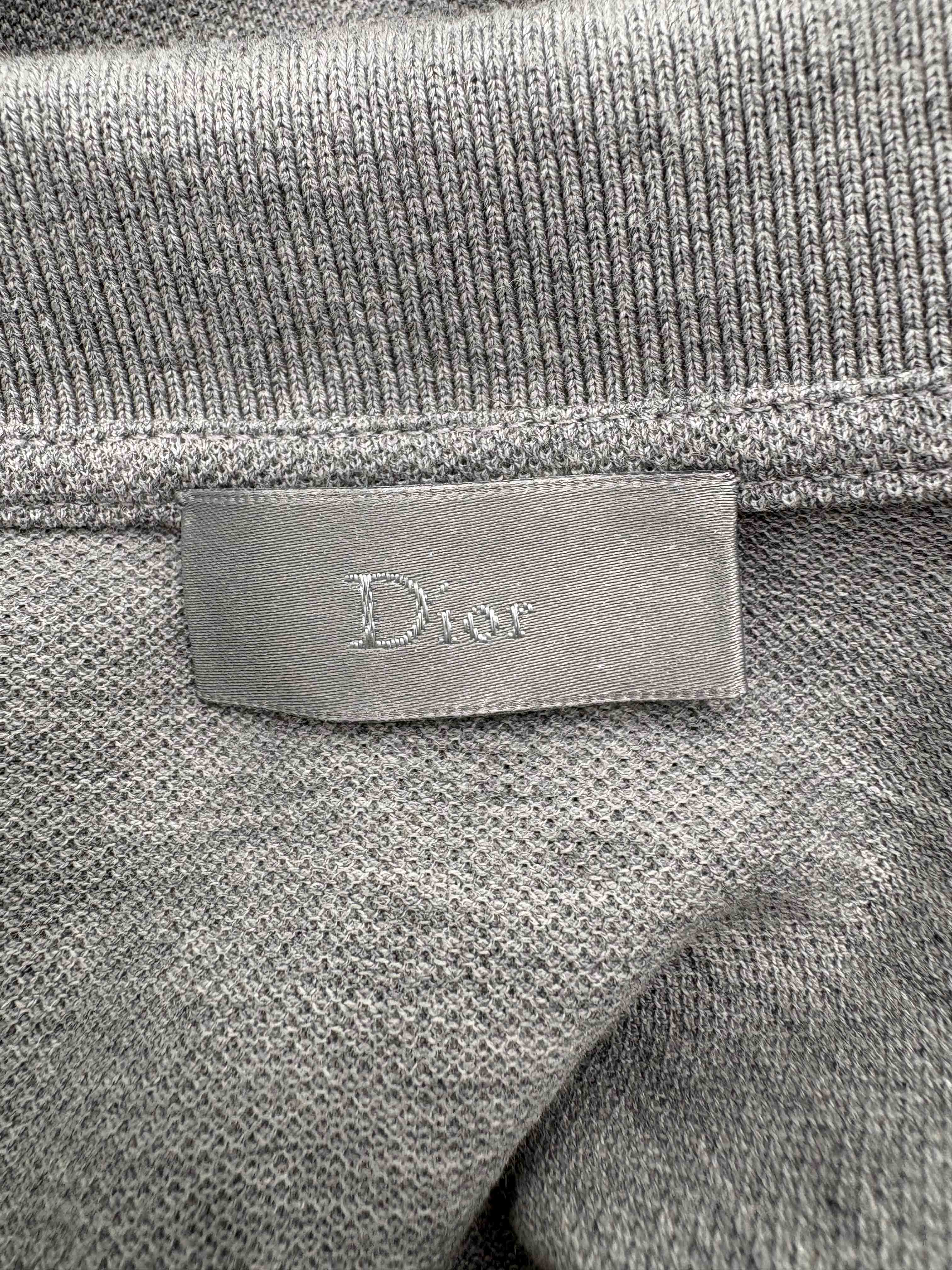 Dior Bee Long Sleeve Polo - Grey Dior