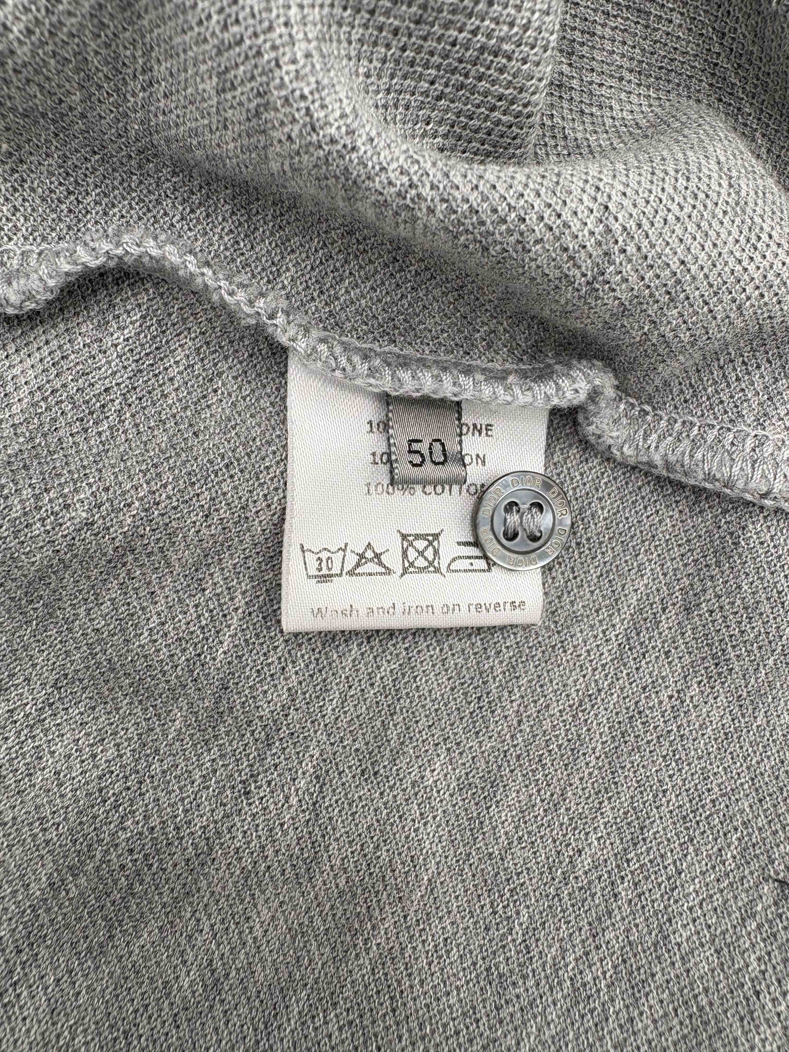 Dior Bee Long Sleeve Polo - Grey Dior