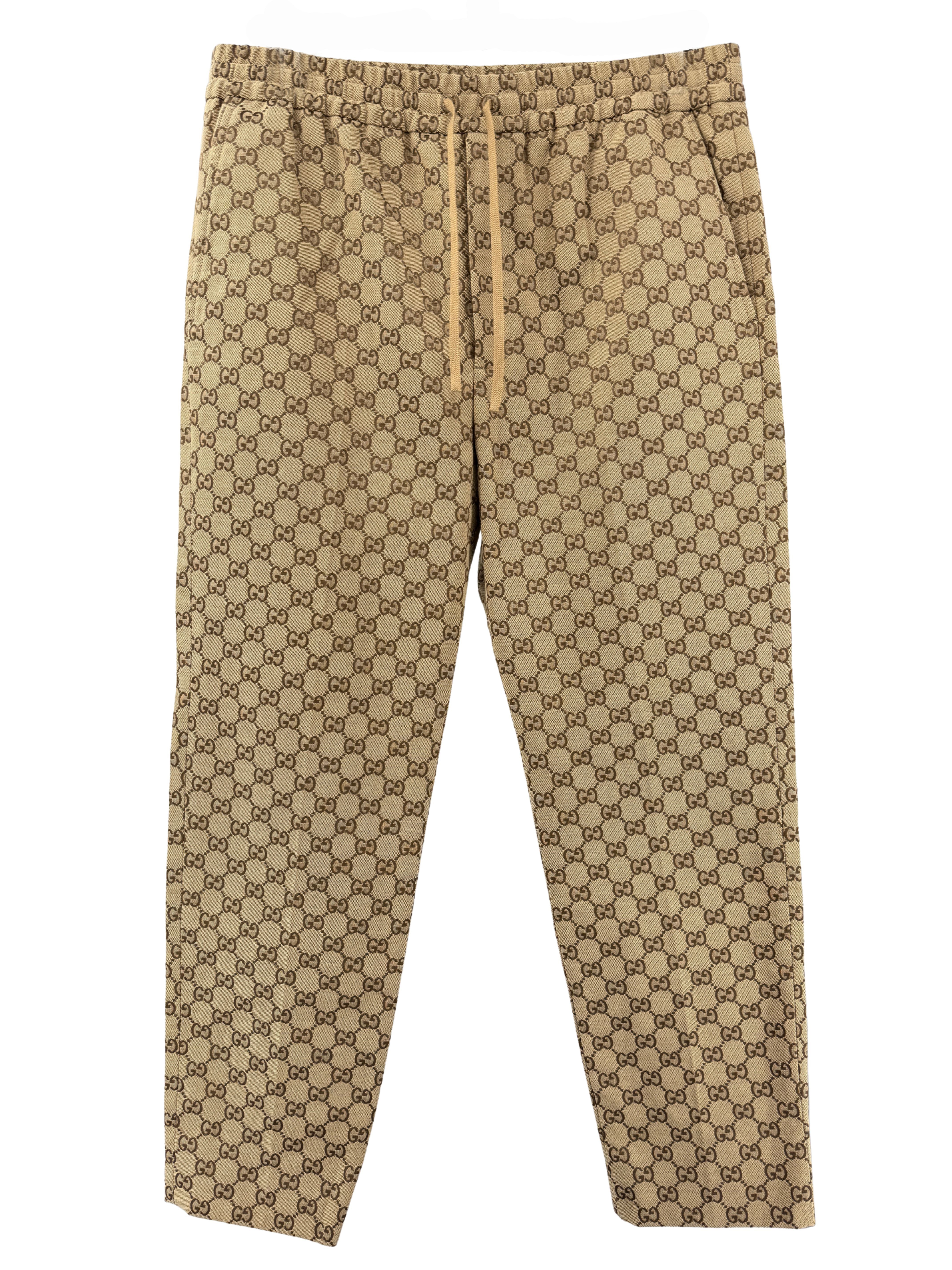 Gucci GG Supreme Cotton-blend Trousers - Beige (Unused)