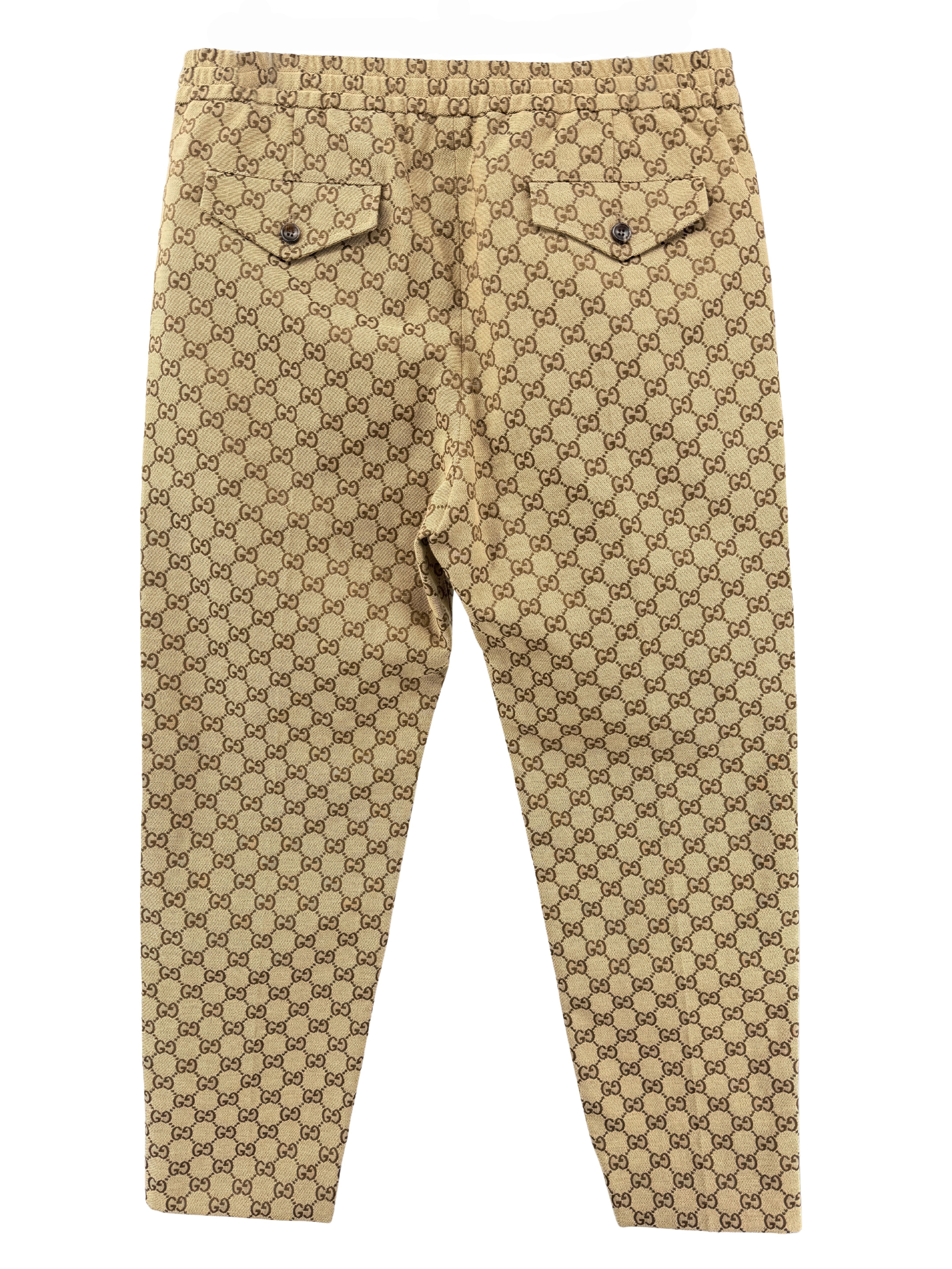 Gucci GG Supreme Cotton-blend Trousers - Beige (Unused)