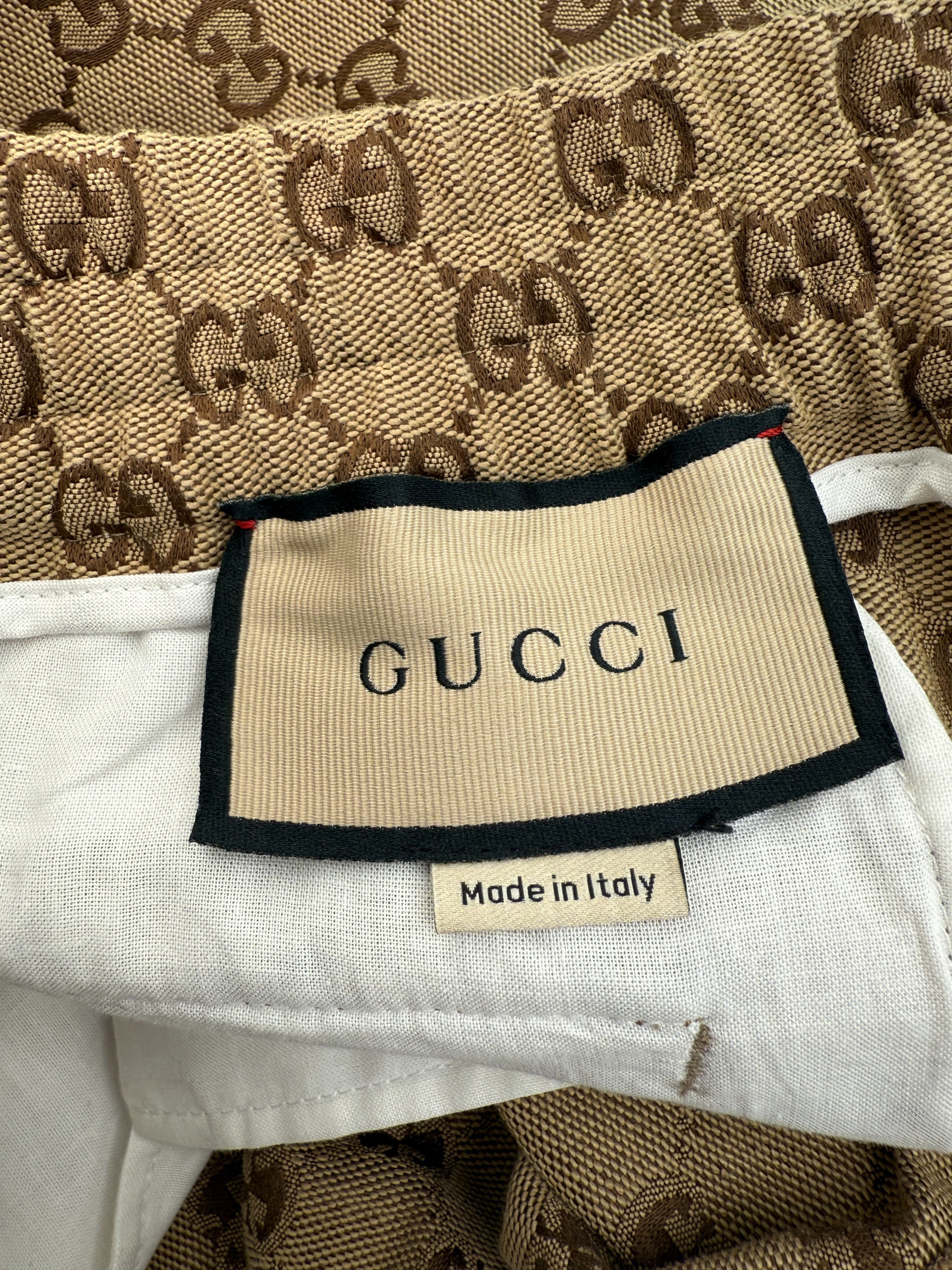 Gucci GG Supreme Cotton-blend Trousers - Beige (Unused)