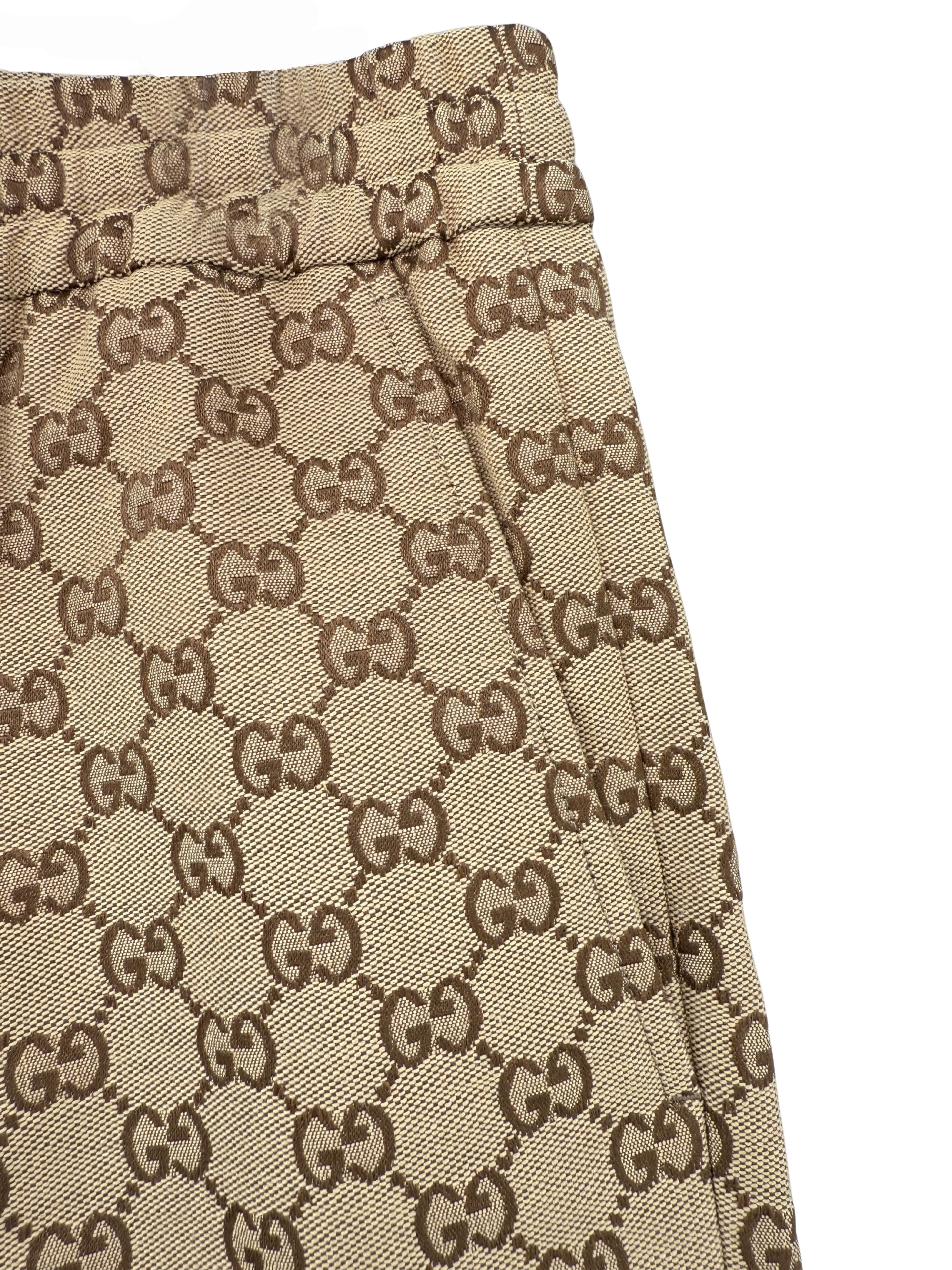 Gucci GG Supreme Cotton-blend Trousers - Beige (Unused)