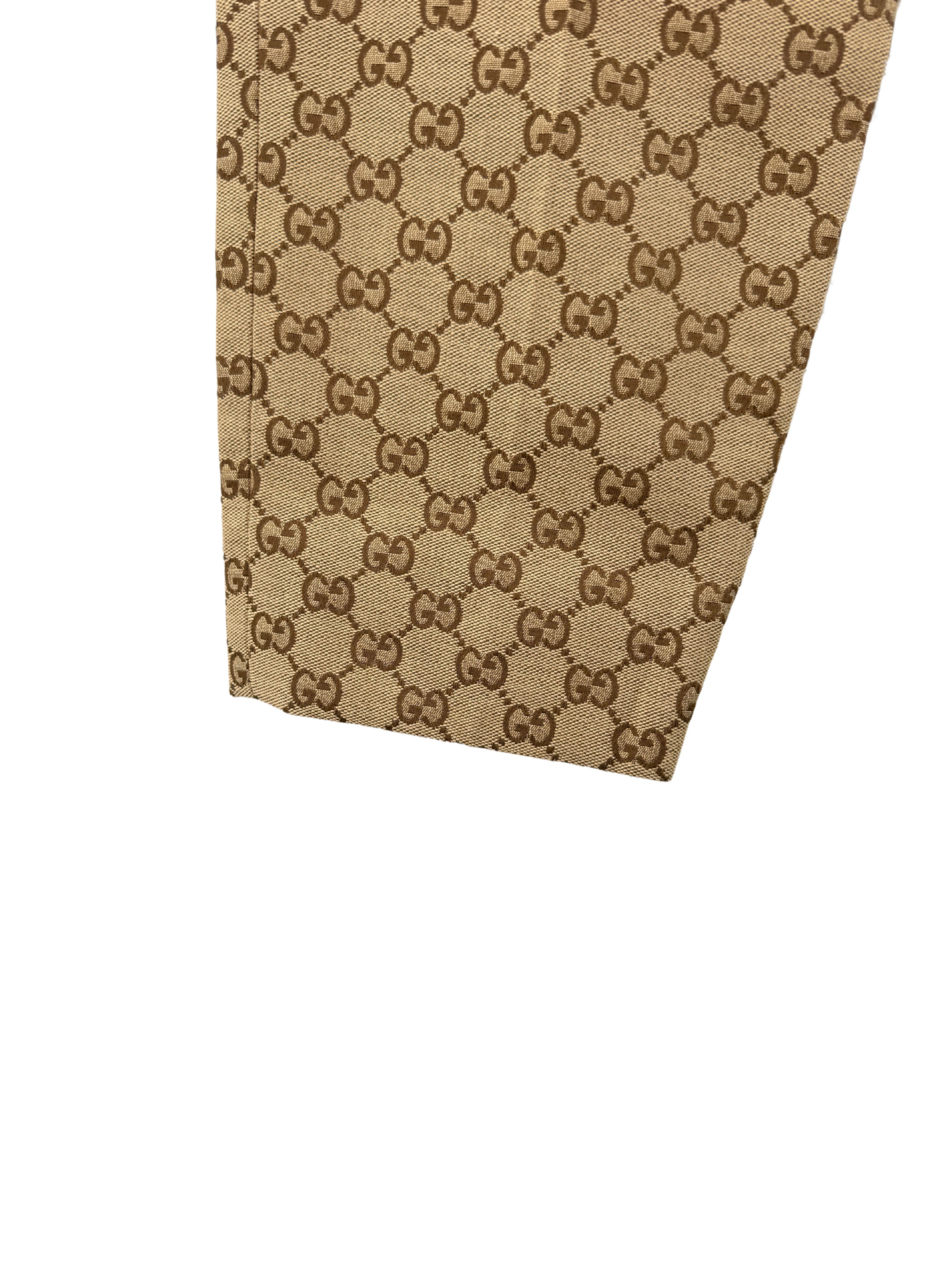 Gucci GG Supreme Cotton-blend Trousers - Beige (Unused)