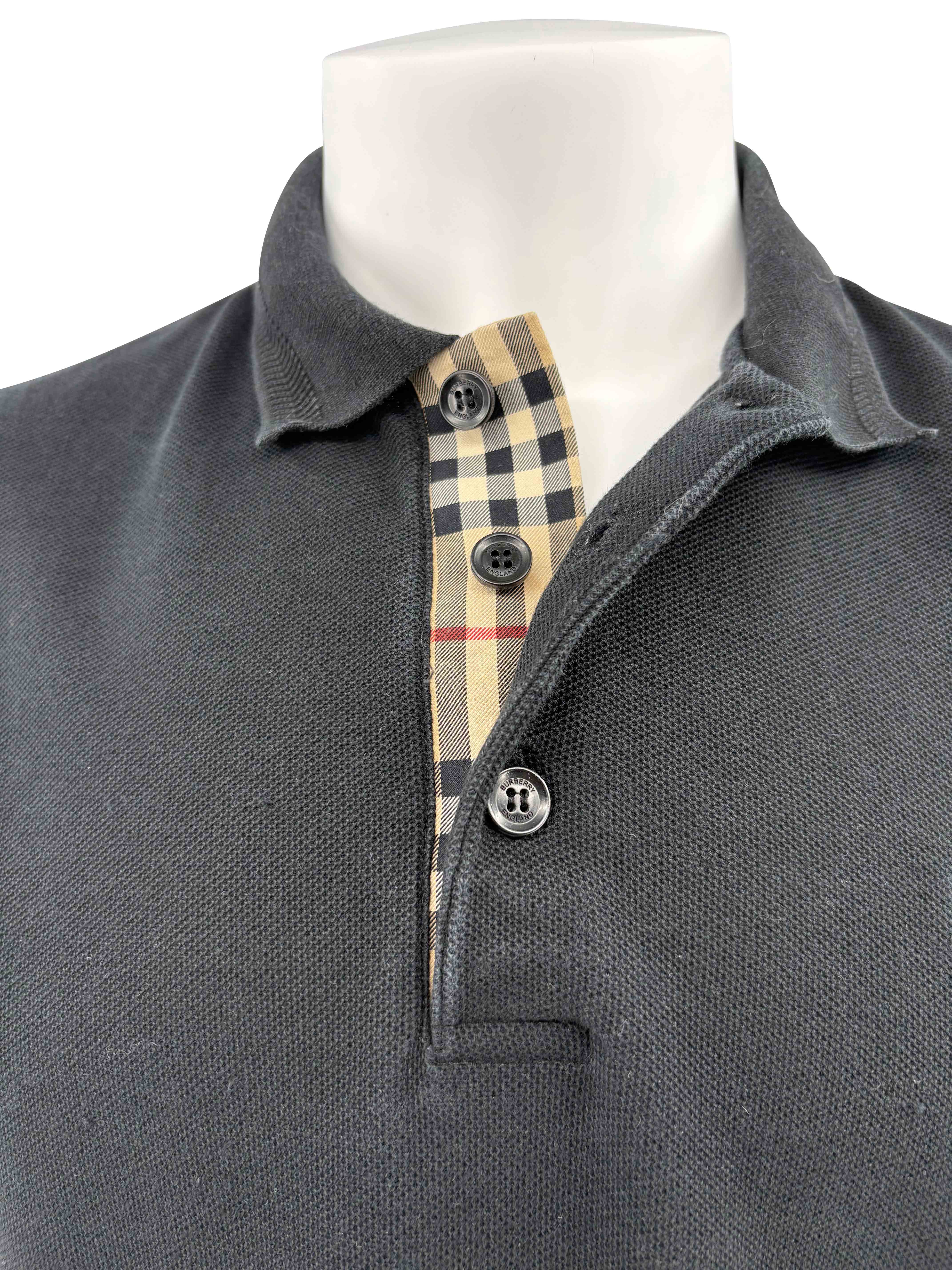 Burberry Hertford Check Polo - Black Burberry