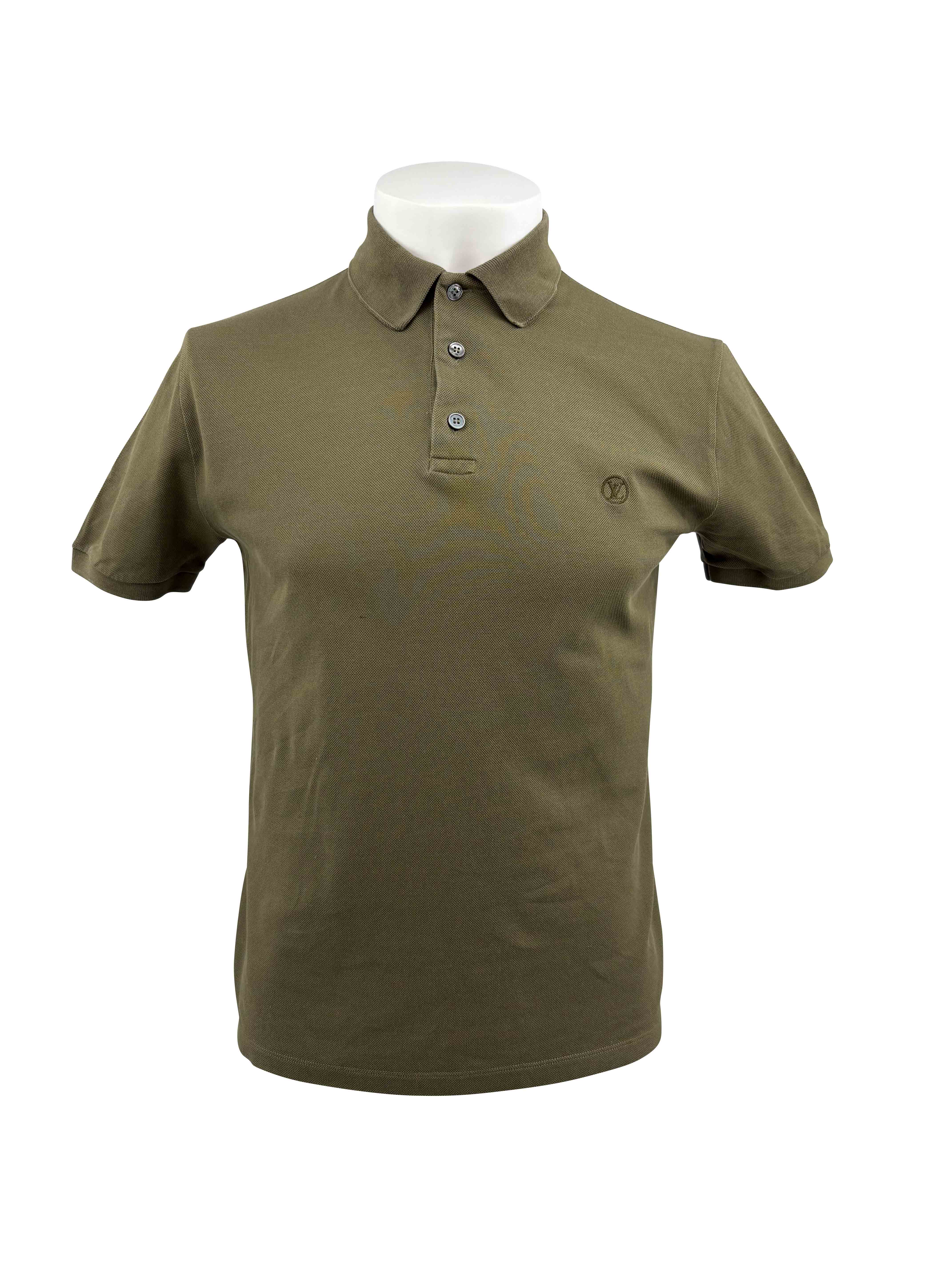Louis Vuitton Embroidered Mini Logo Polo - Khaki Louis Vuitton