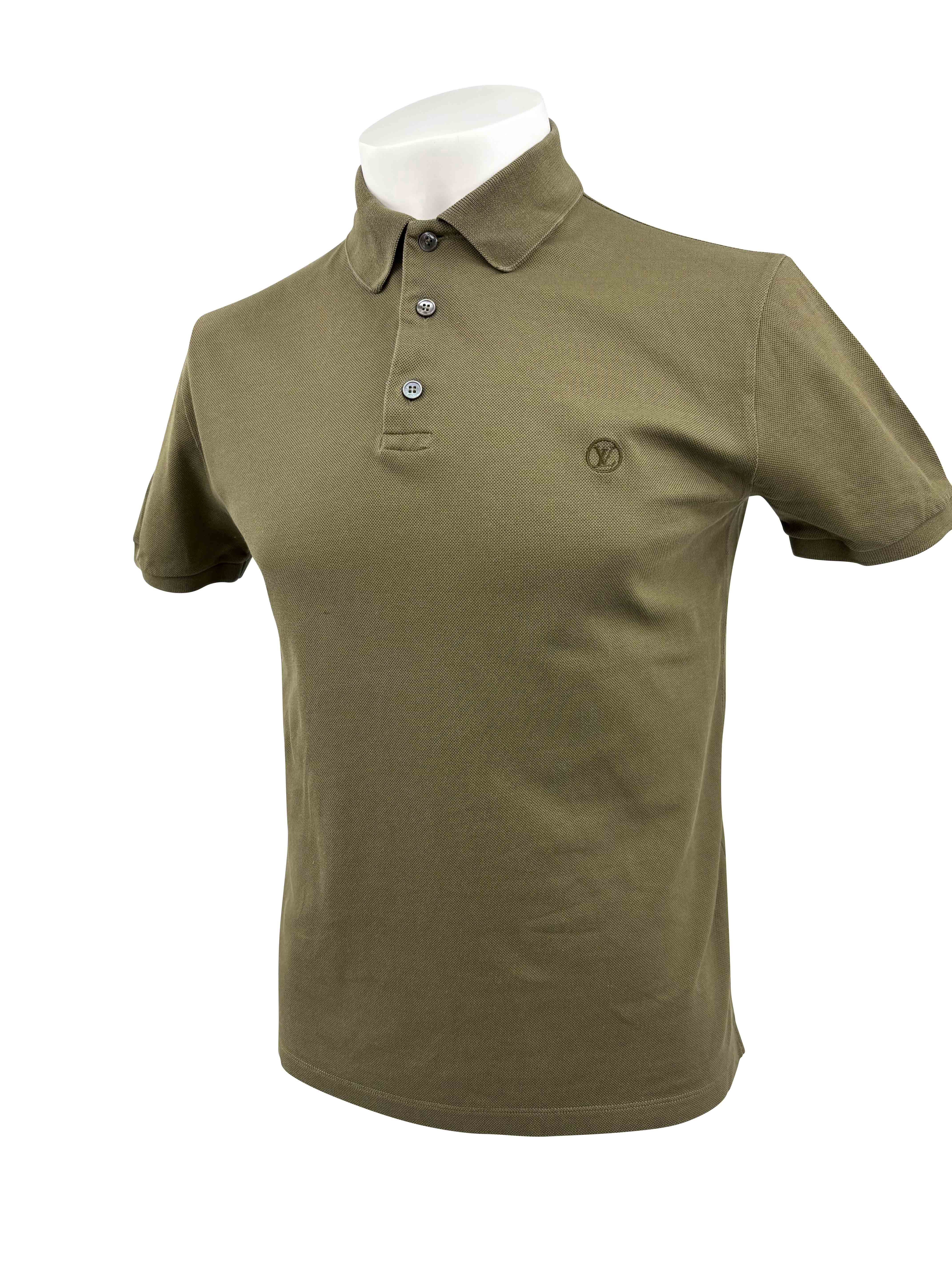 Louis Vuitton Embroidered Mini Logo Polo - Khaki Louis Vuitton