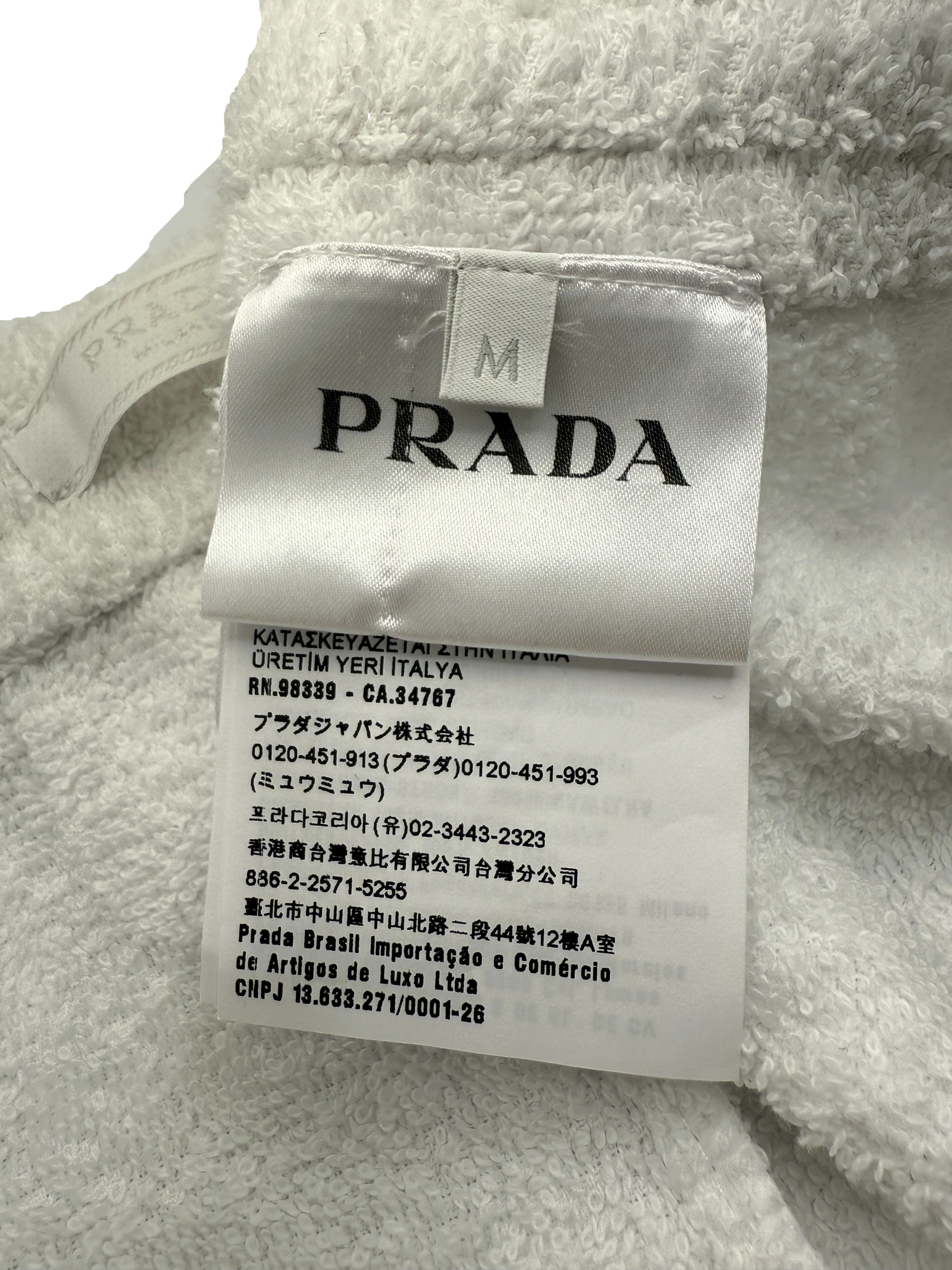 Prada Towel Plaque Shorts - White Prada