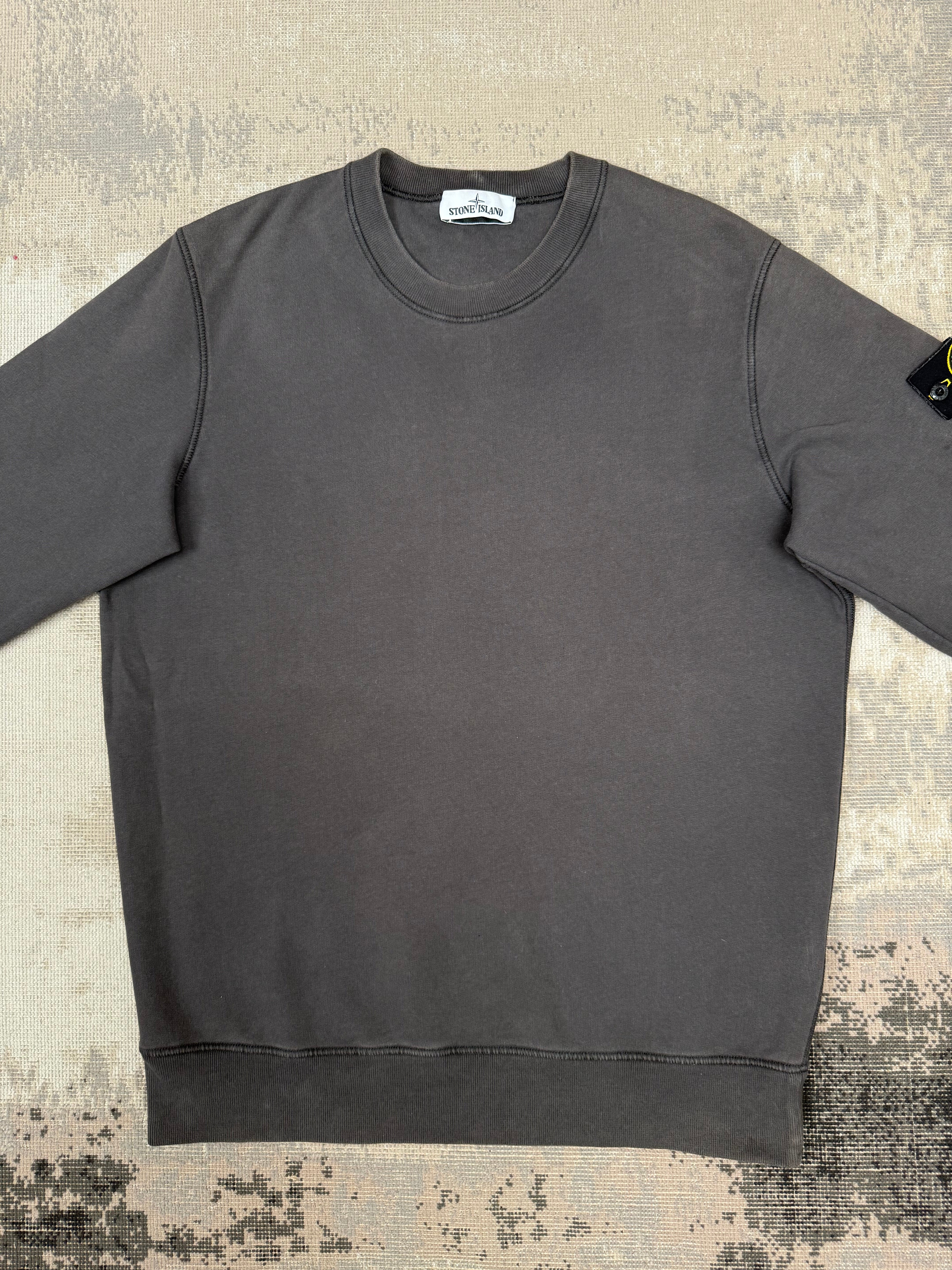 Stone Island Badge Sweatshirt - Grey Stone Island
