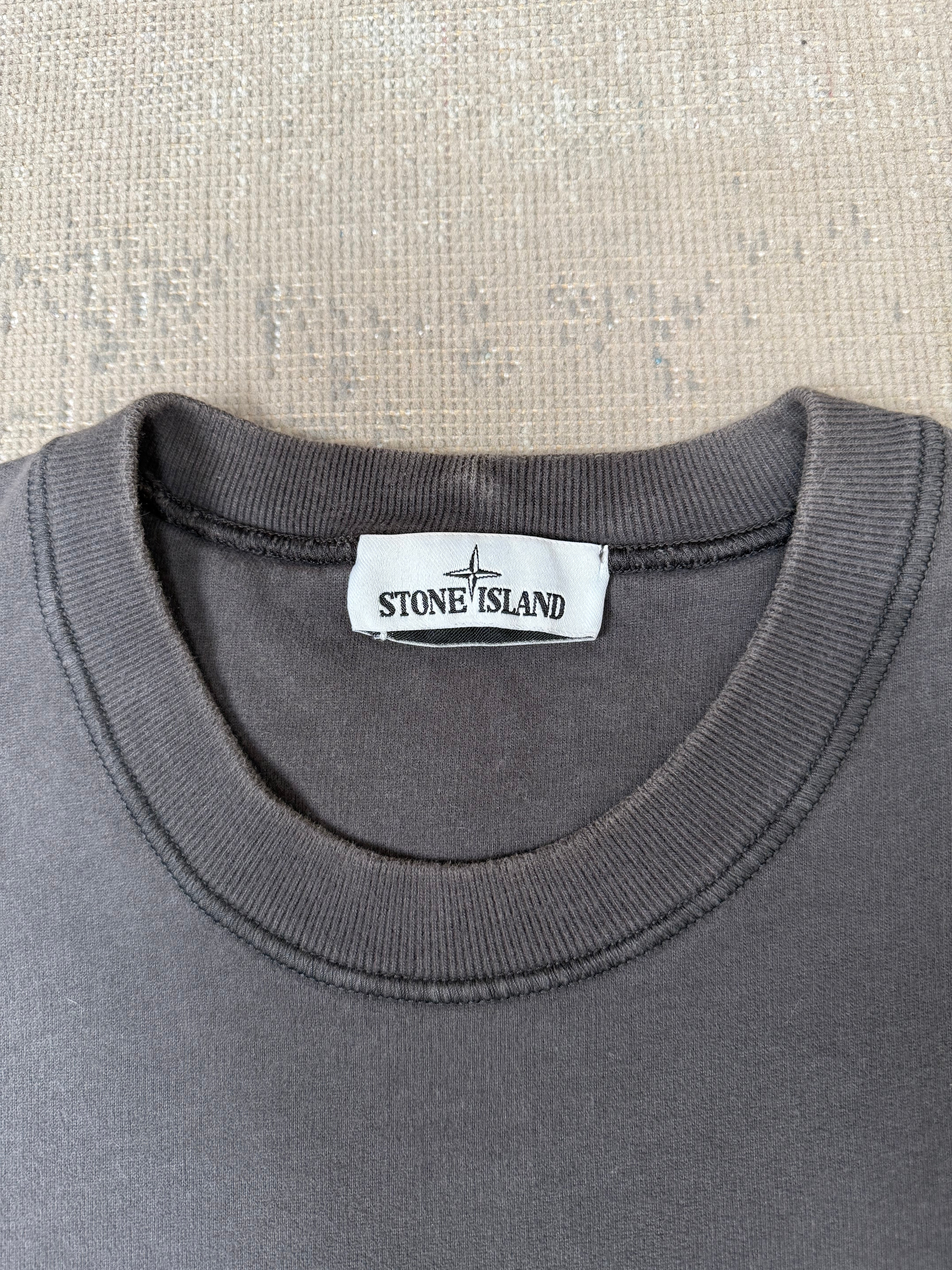 Stone Island Badge Sweatshirt - Grey Stone Island
