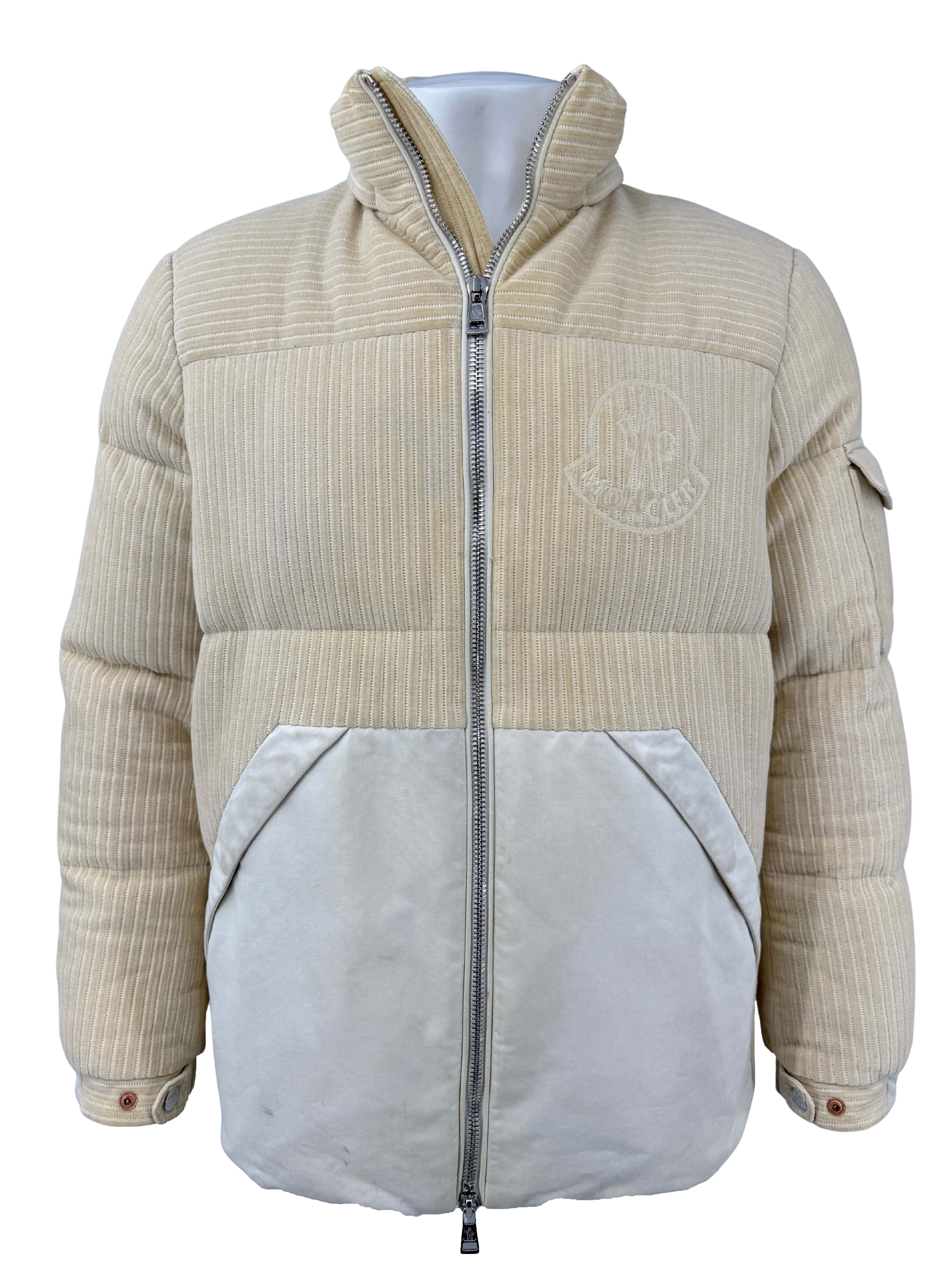 Moncler Corduroy Down Fleece Jacket - Cream