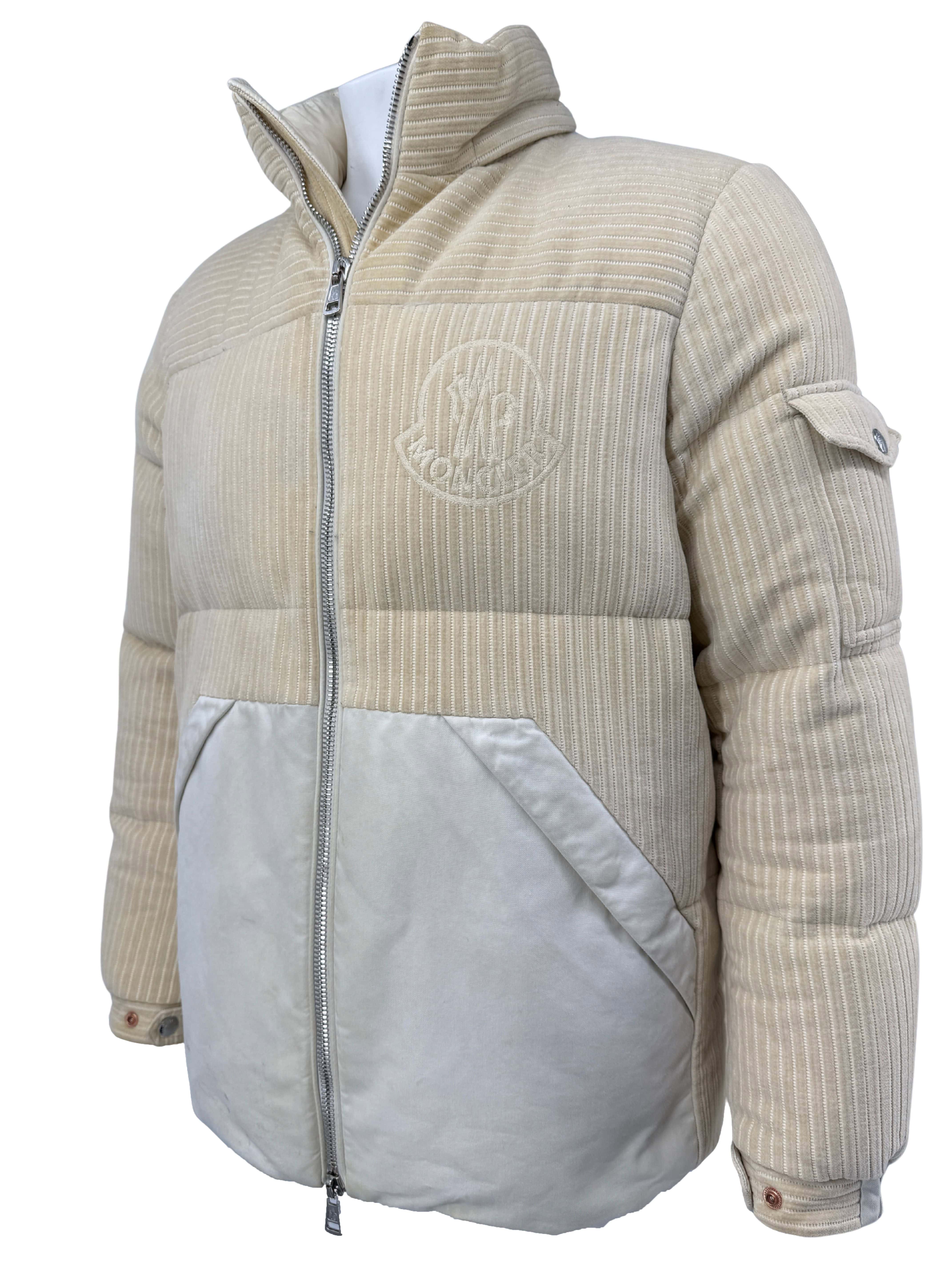 Moncler Corduroy Down Fleece Jacket - Cream