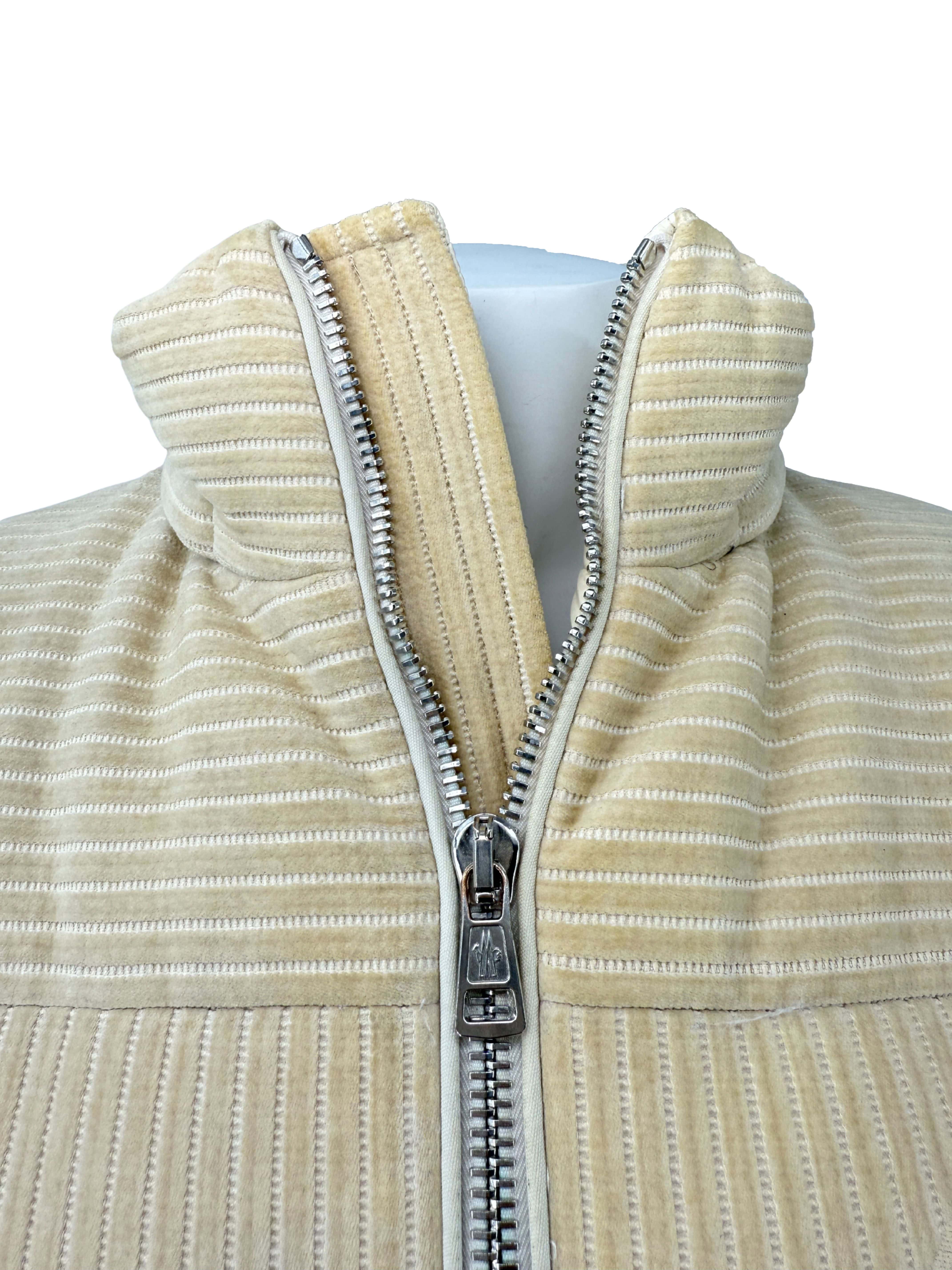 Moncler Corduroy Down Fleece Jacket - Cream