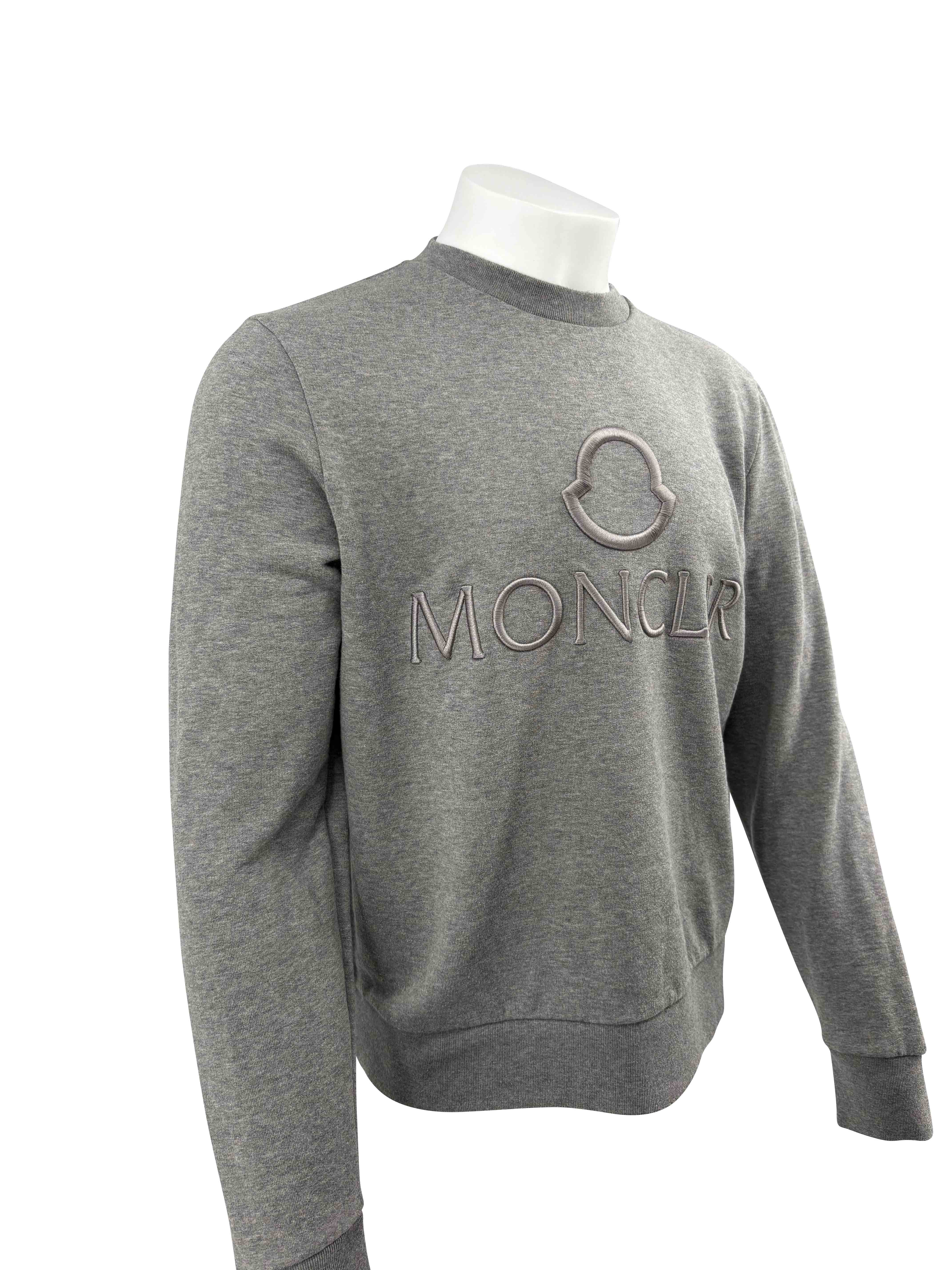 Moncler Embroidered Logo Sweatshirt - Grey Moncler