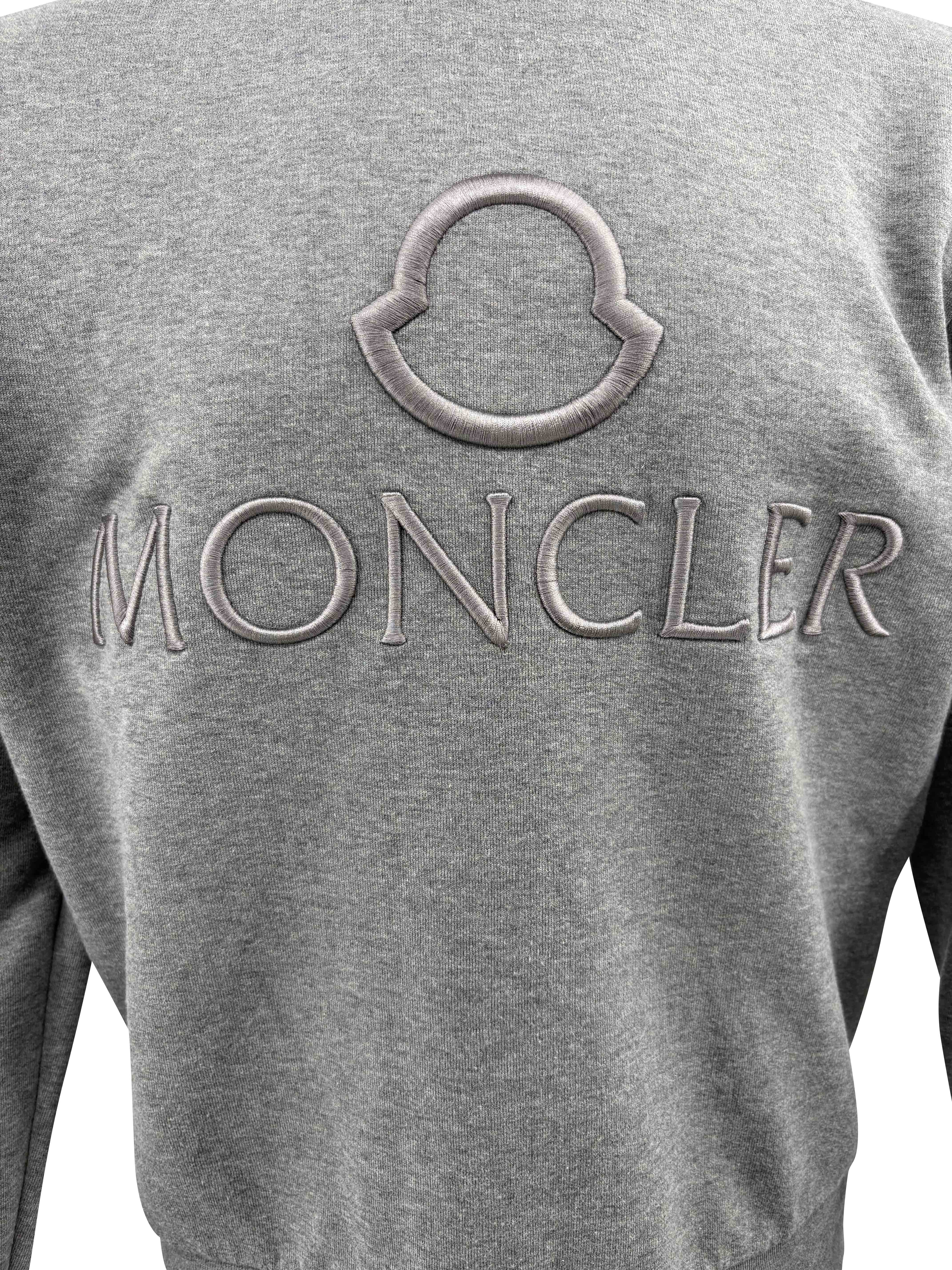 Moncler Embroidered Logo Sweatshirt - Grey Moncler