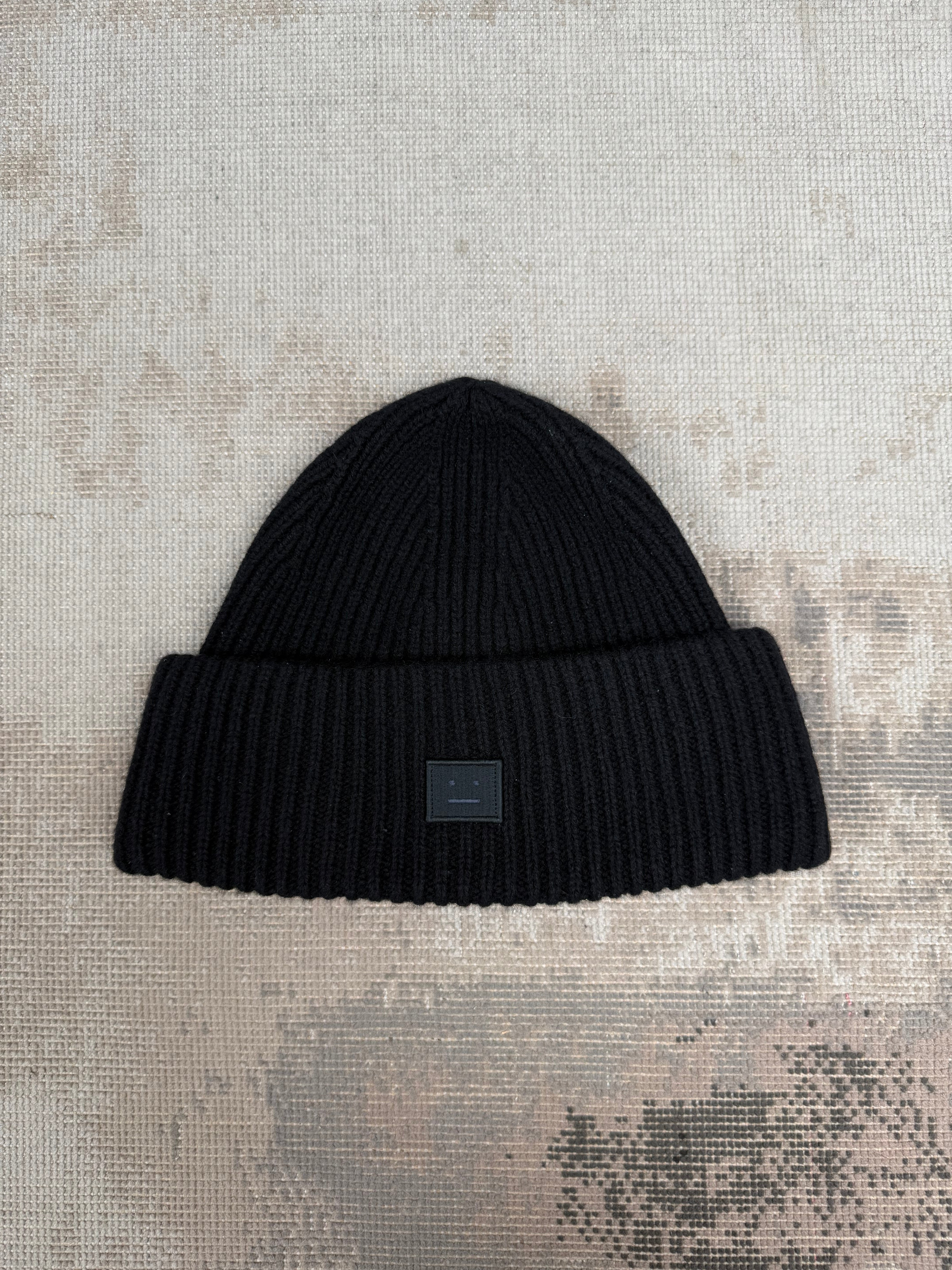 Acne Studios Pansy Face Beanie - Black Acne Studios