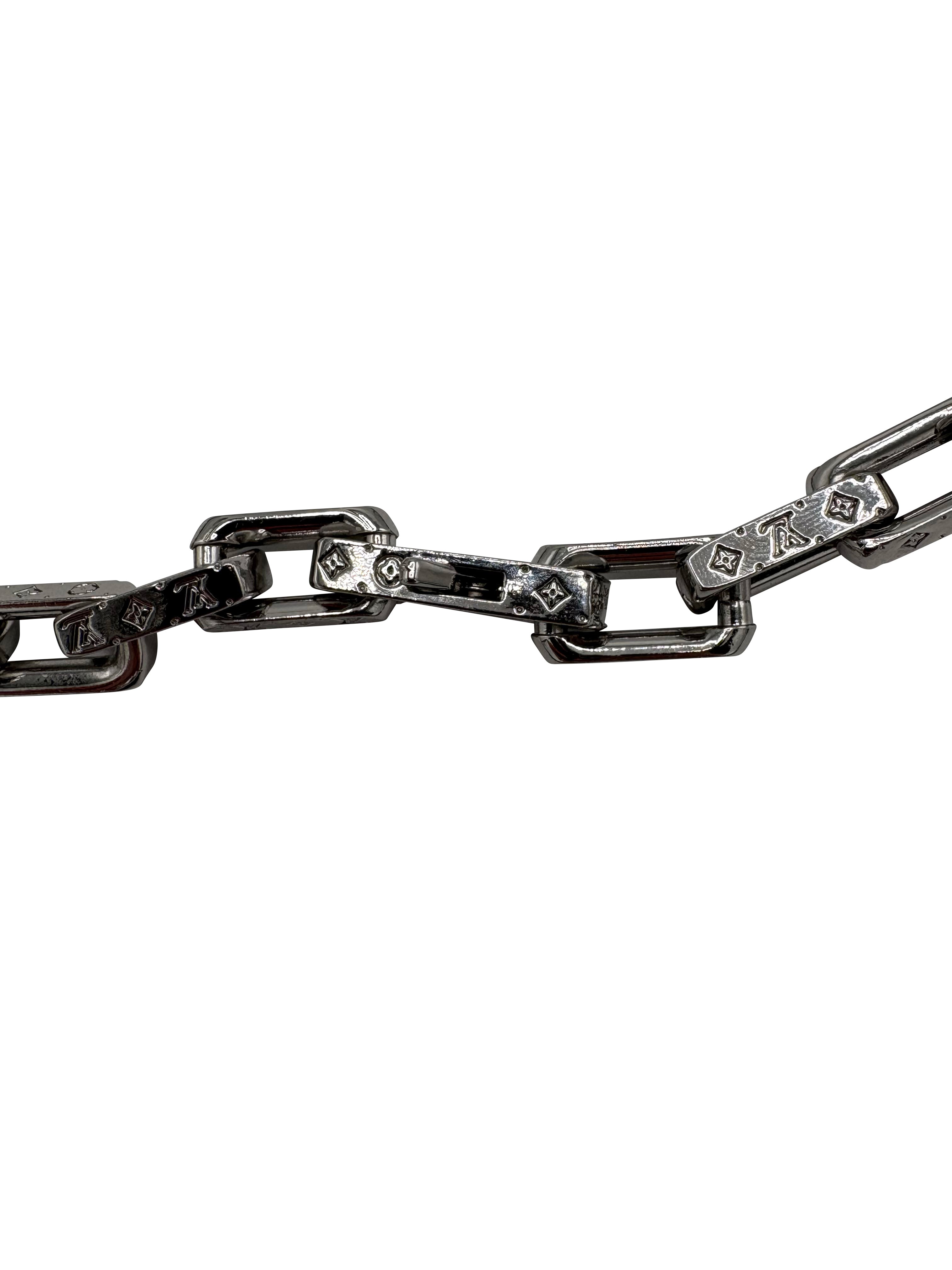 Louis Vuitton Monogram Chain Necklace - Steel / Silver Louis Vuitton