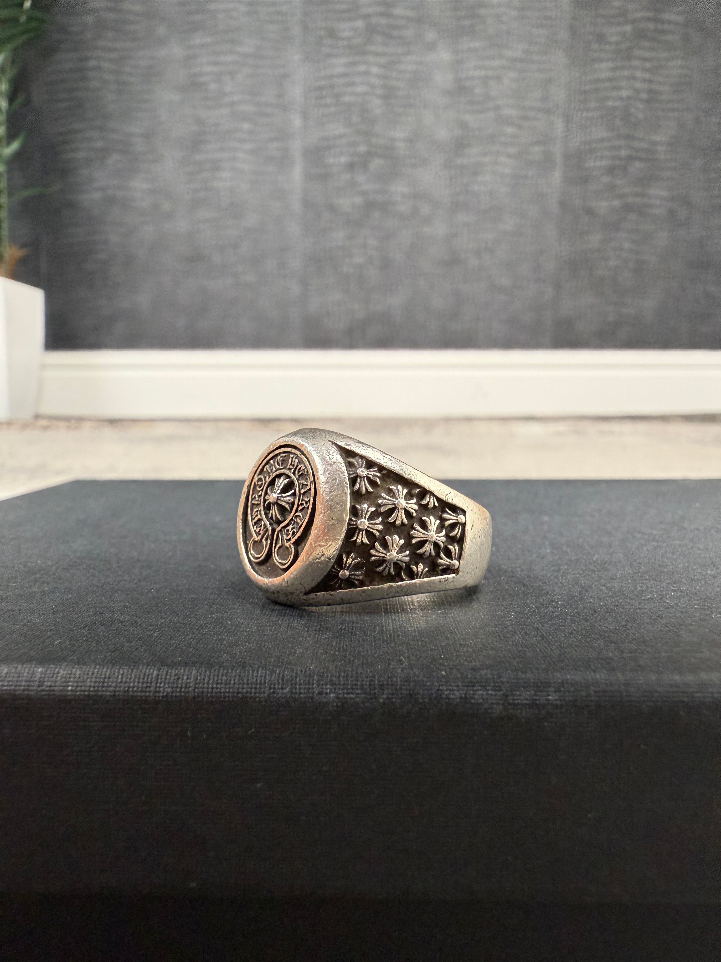 Chrome Hearts Silver Horseshoe Championship Ring Chrome Hearts