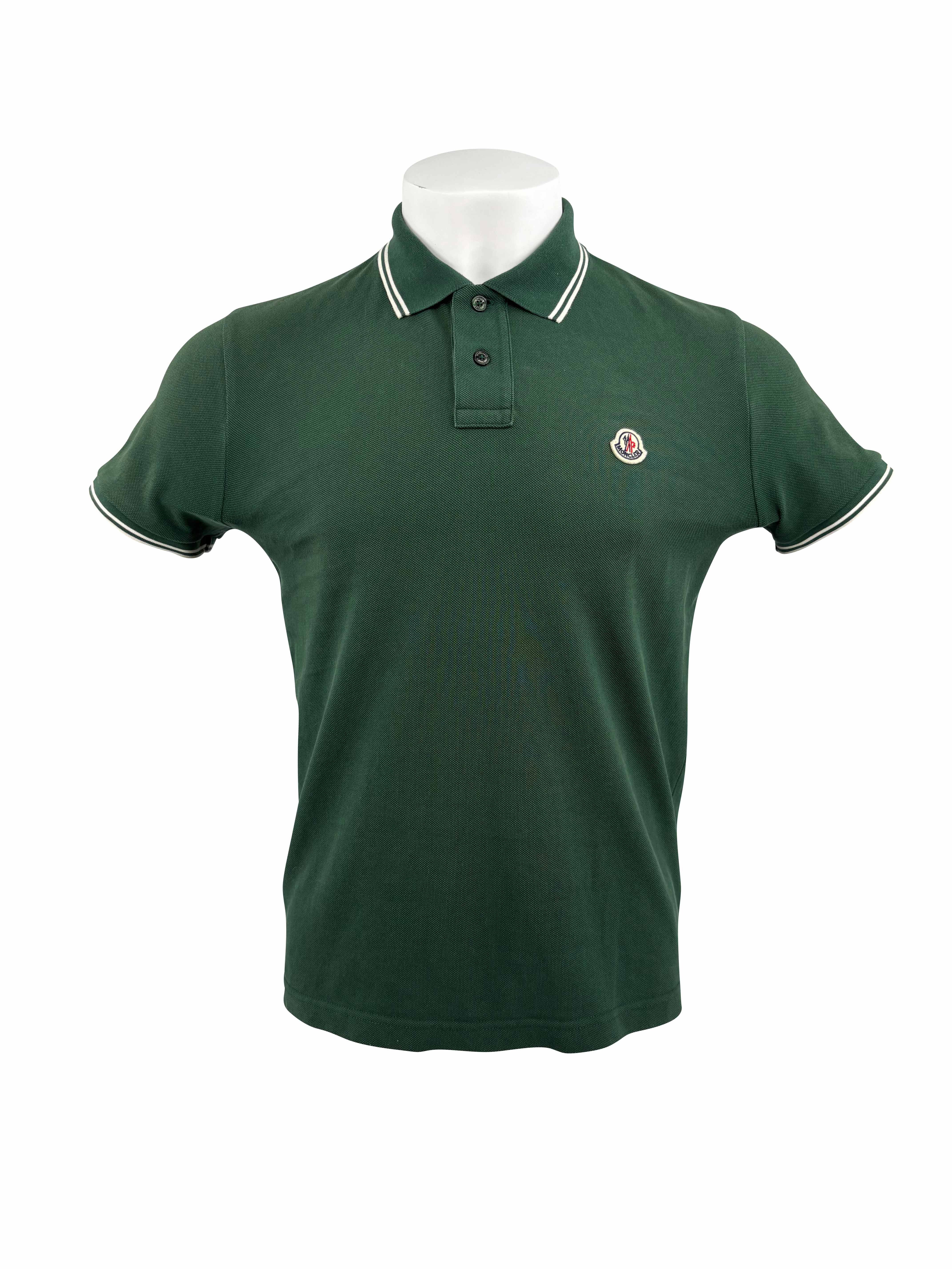 Moncler Logo Patch Polo - Green Moncler