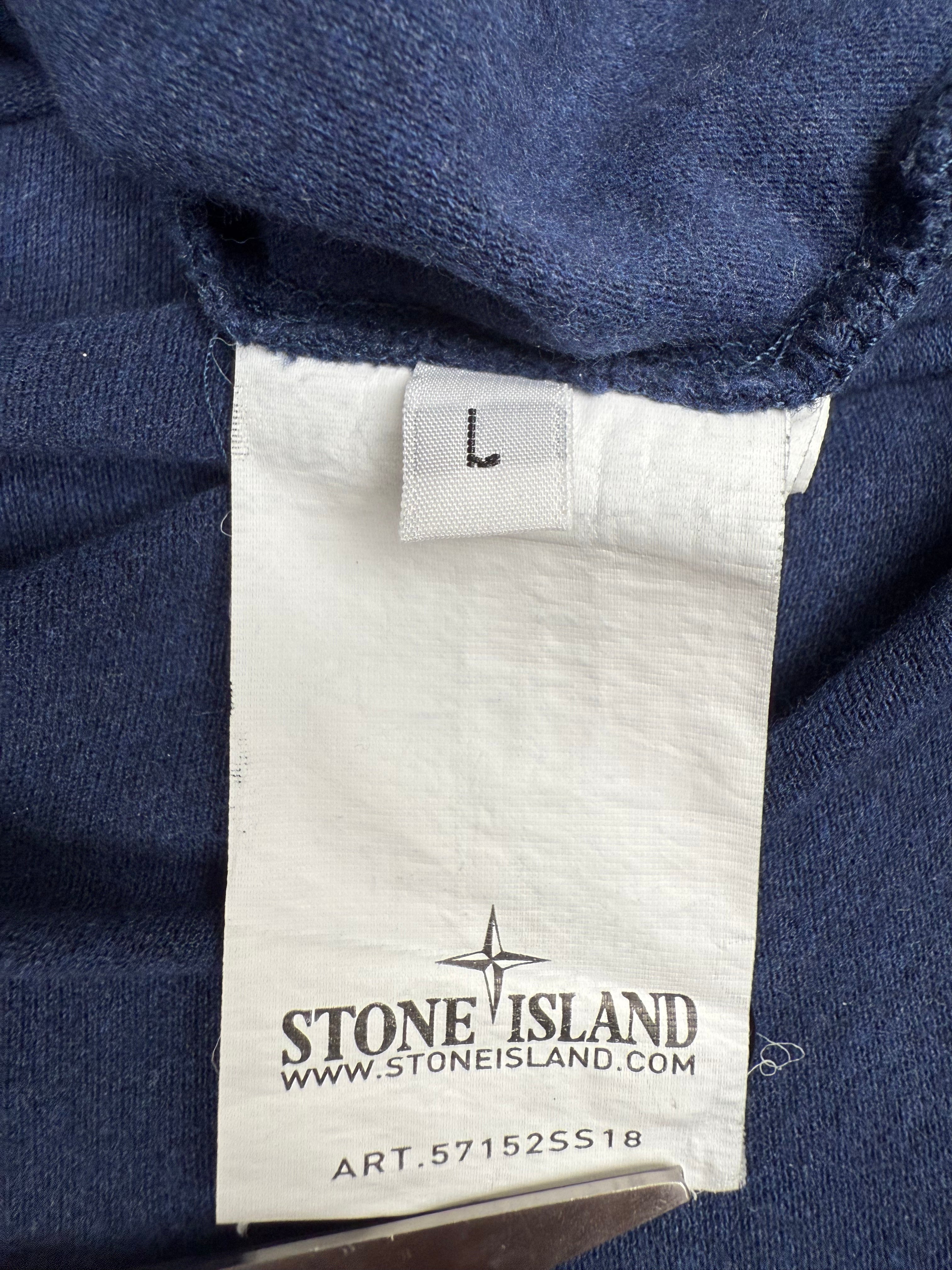 Stone Island Long Sleeve Compass Polo - Navy Stone Island