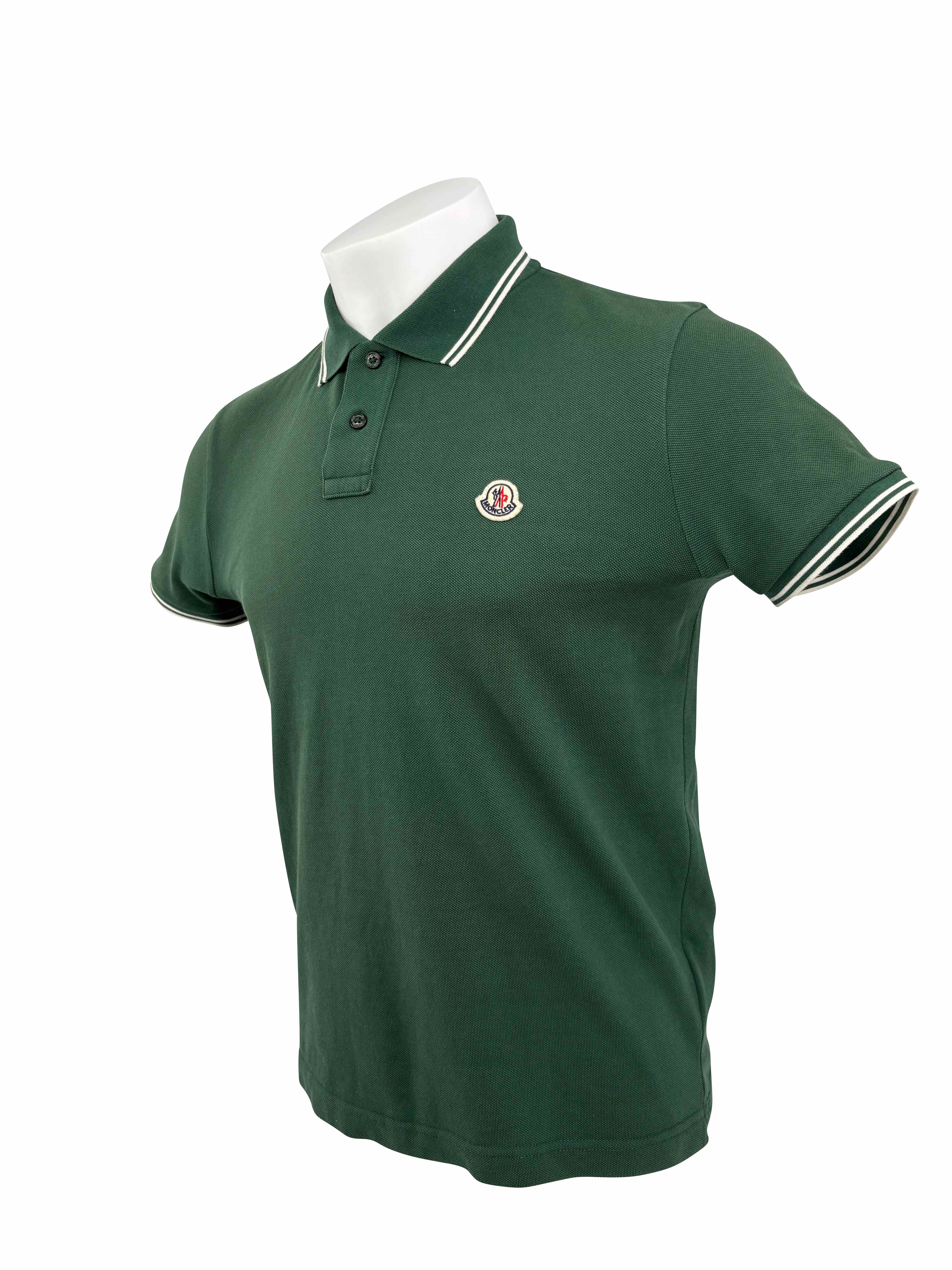 Moncler Logo Patch Polo - Green Moncler