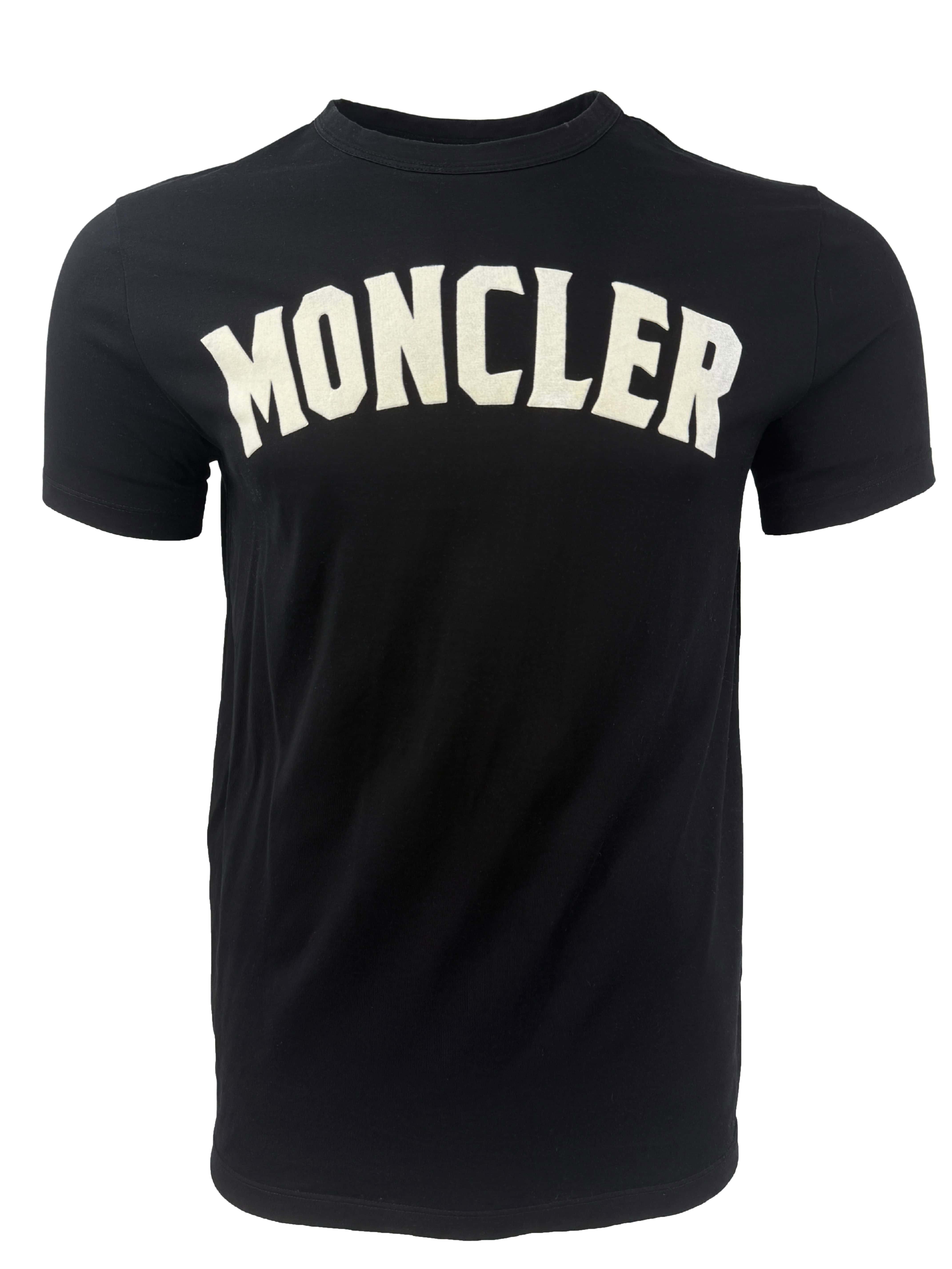 Moncler Logo Cotton T-Shirt - Black Moncler