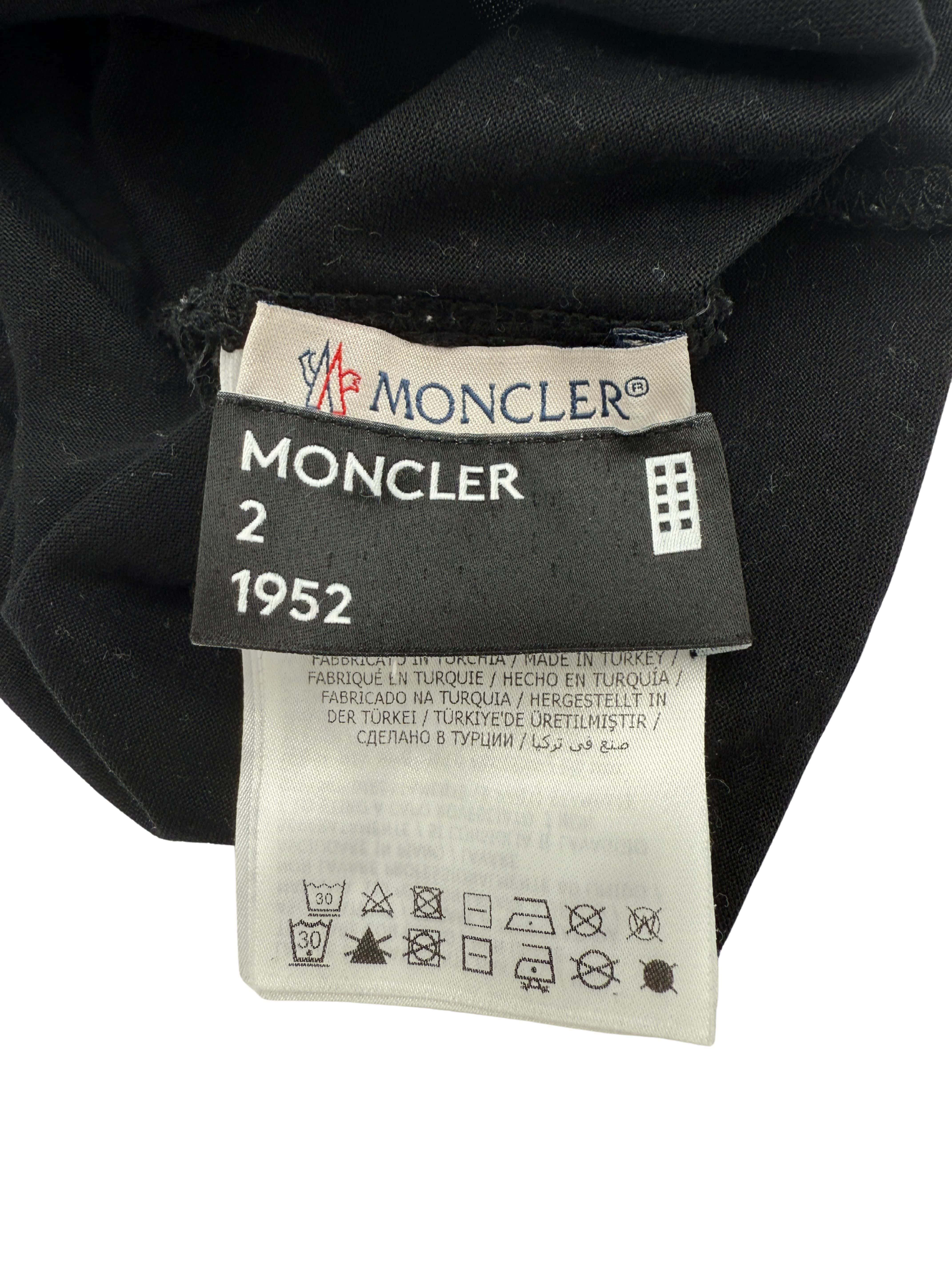 Moncler Logo Cotton T-Shirt - Black Moncler