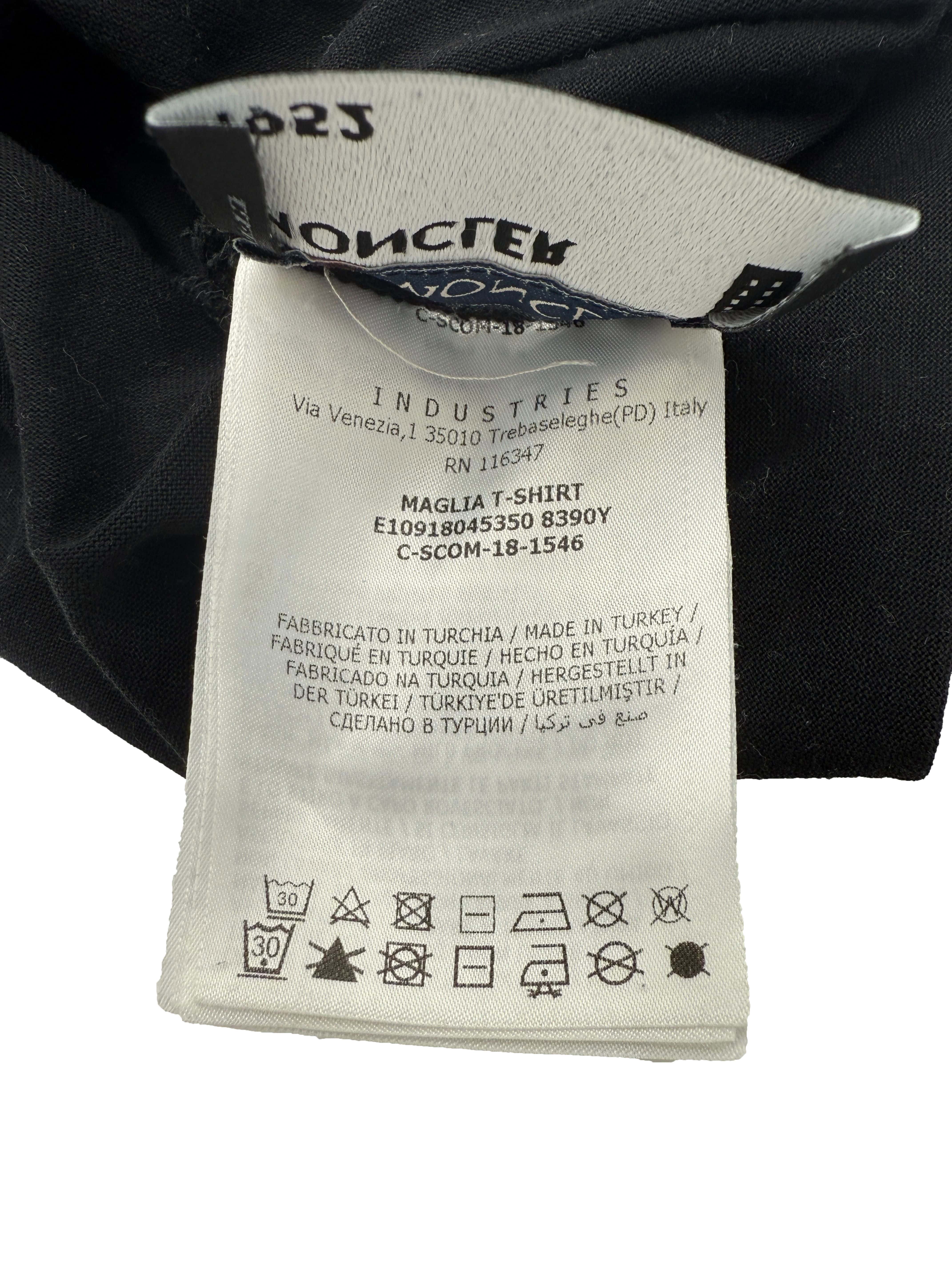 Moncler Logo Cotton T-Shirt - Black Moncler
