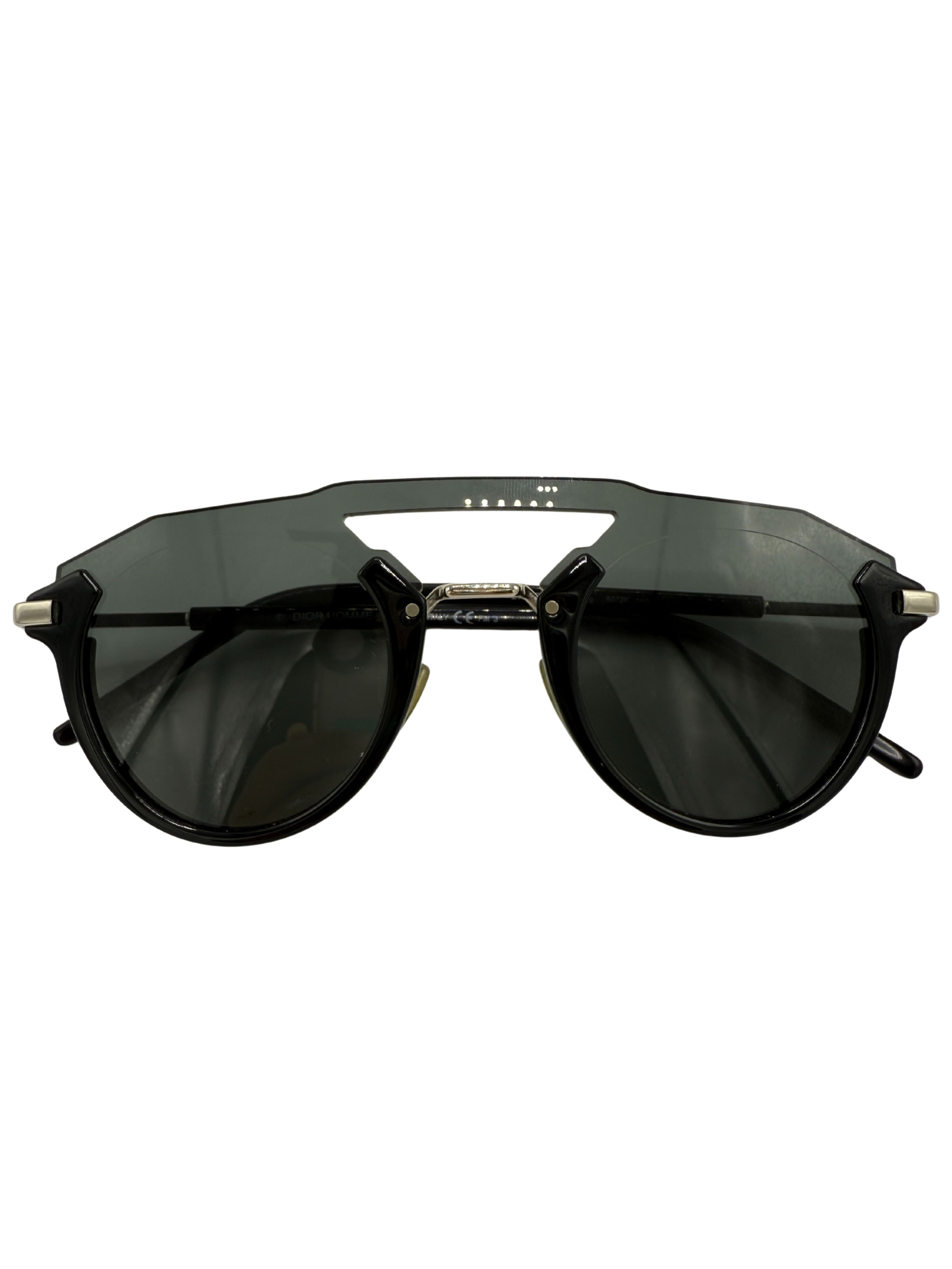 Dior Homme Futuristic Aviator Sunglasses - Black Dior