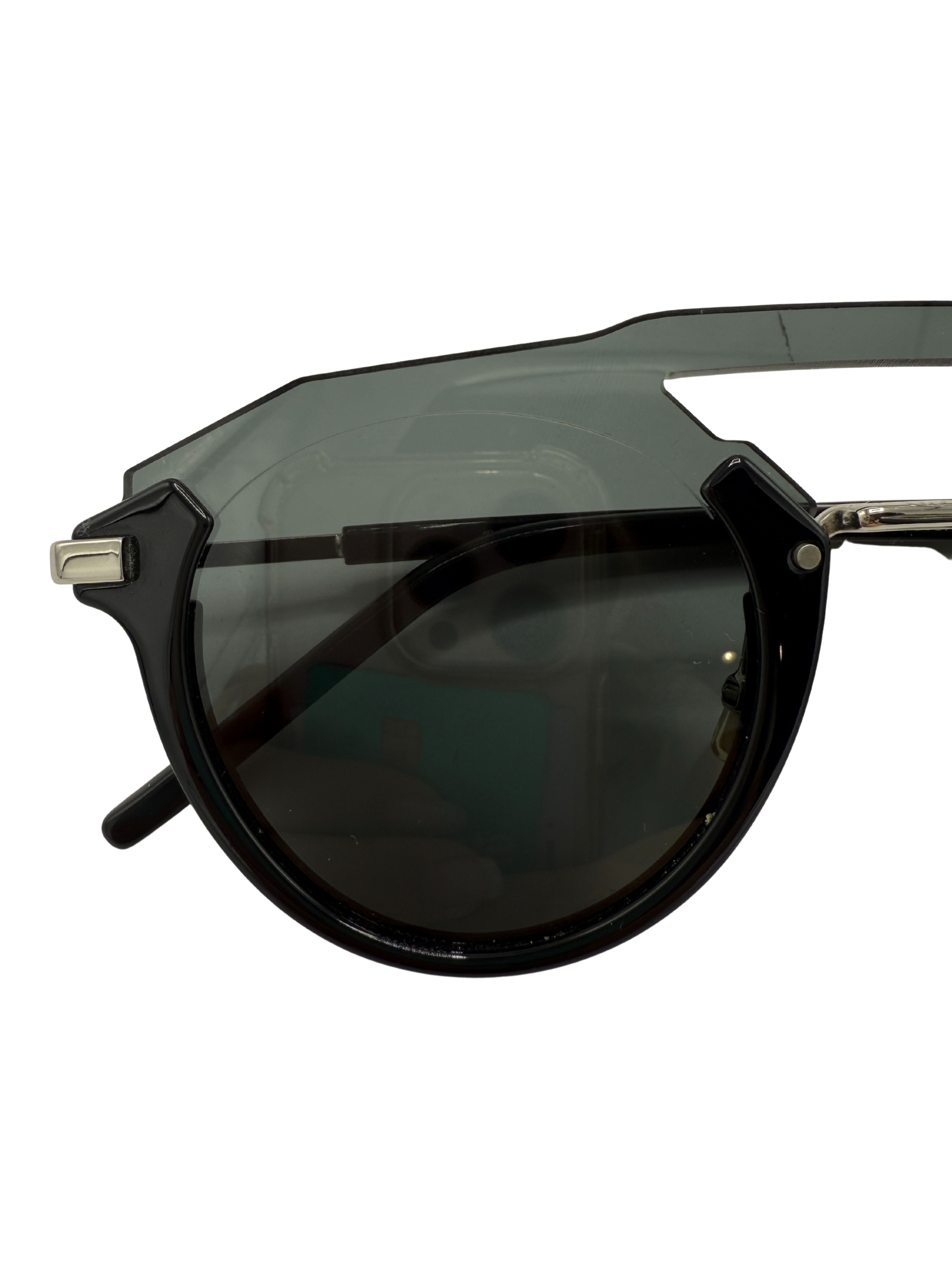 Dior Homme Futuristic Aviator Sunglasses - Black Dior