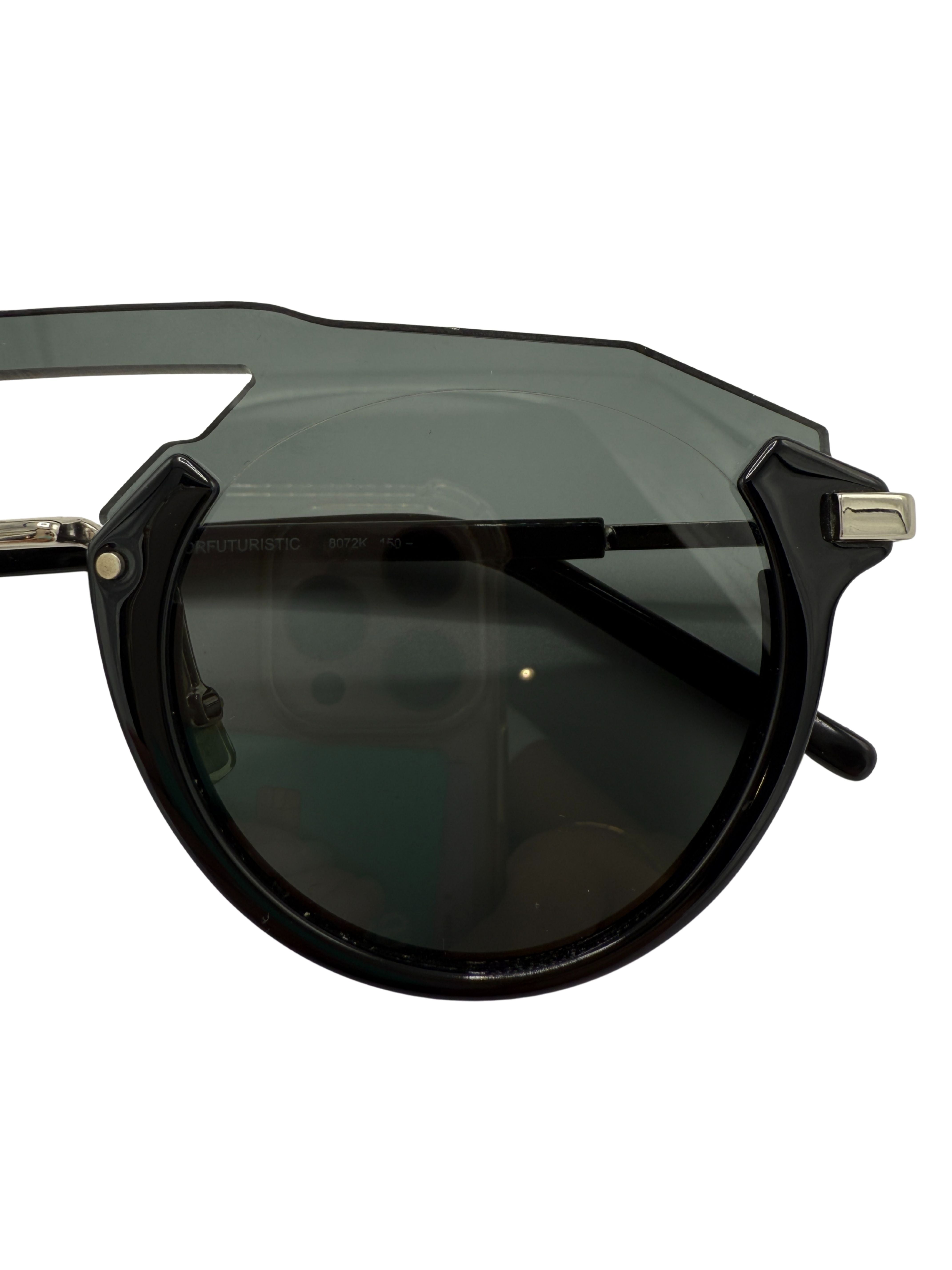Dior Homme Futuristic Aviator Sunglasses - Black Dior