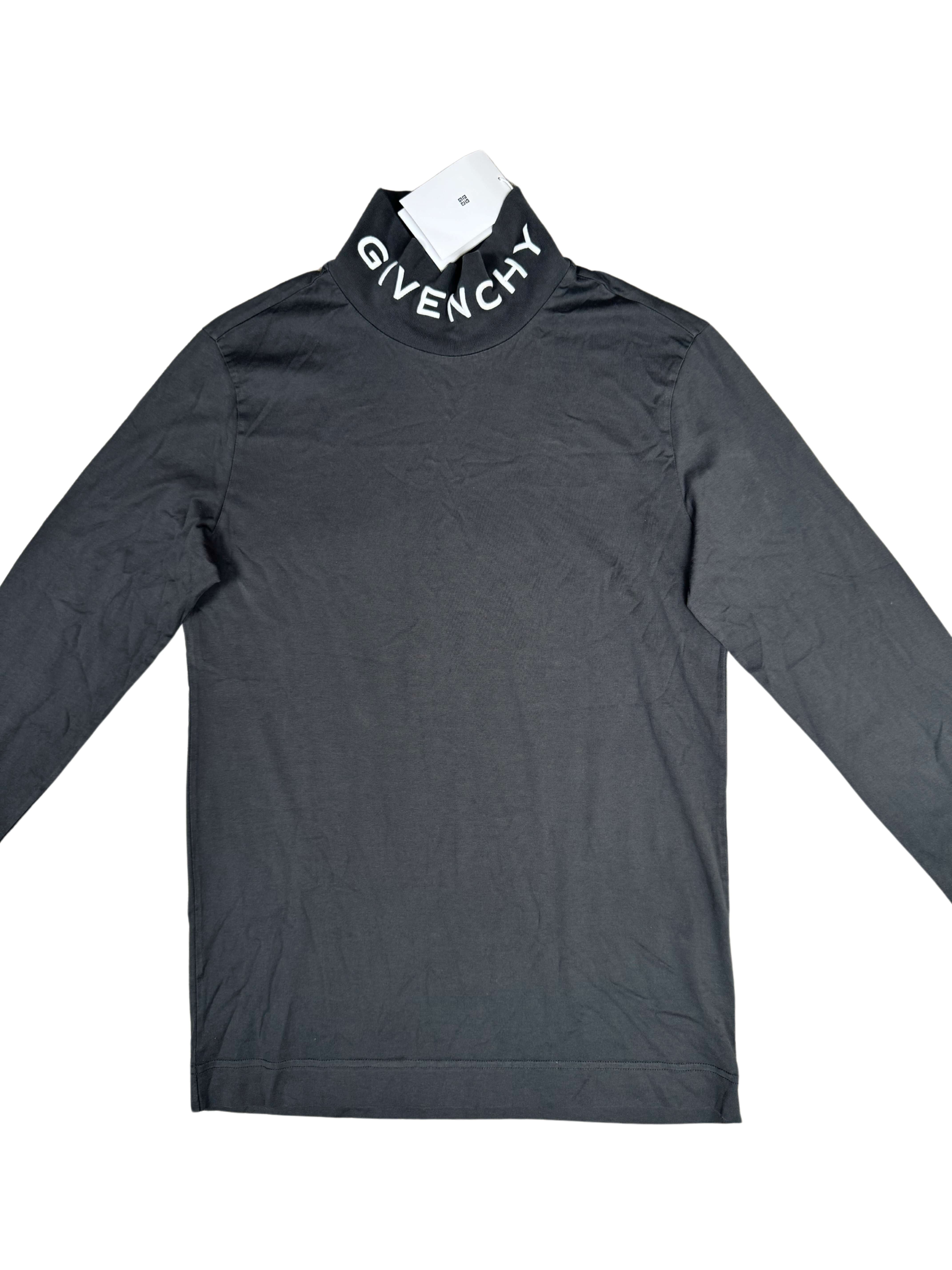 Givenchy Embroidered Cotton Turtleneck - Grey (Unused)