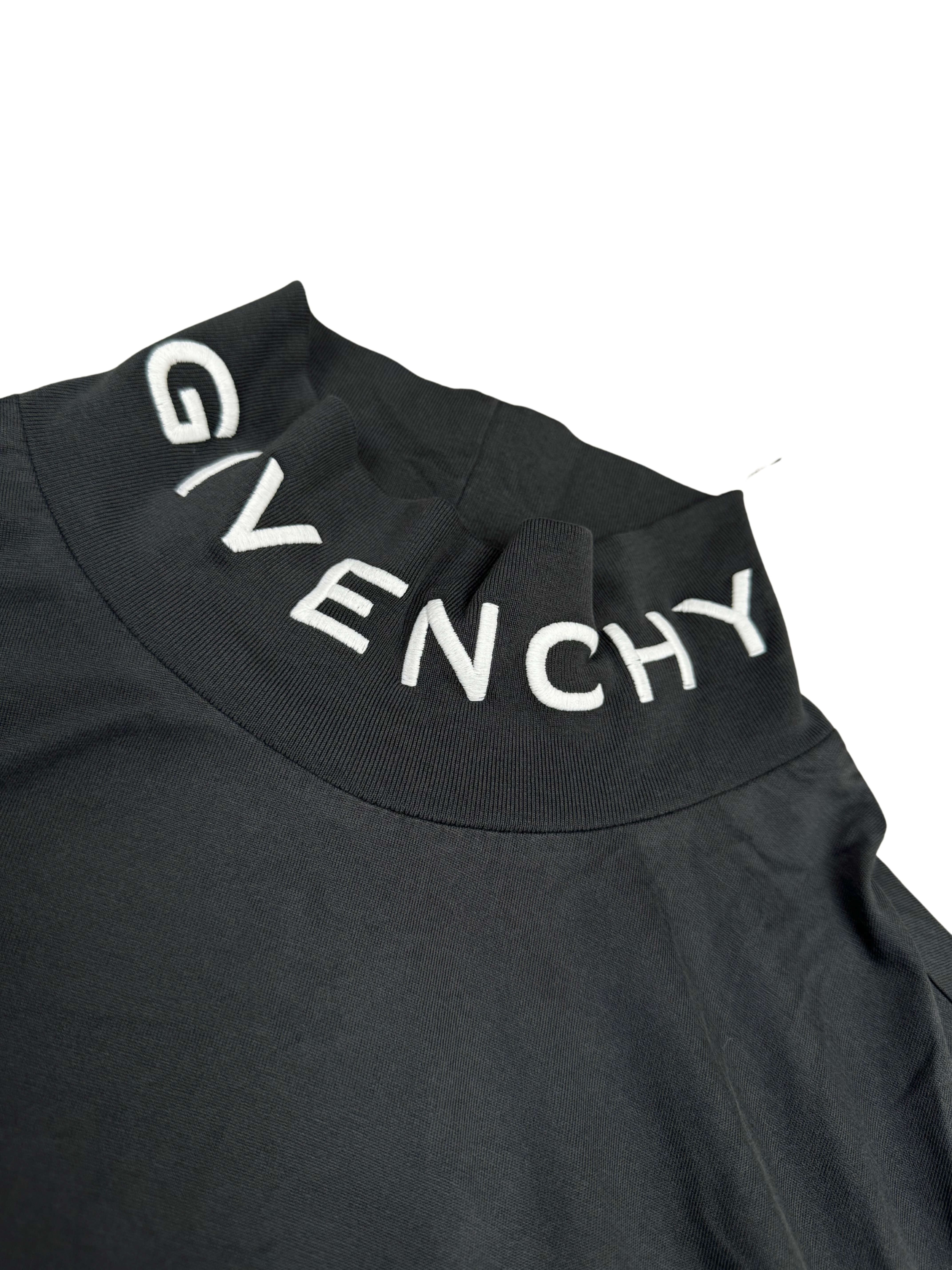 Givenchy Embroidered Cotton Turtleneck - Grey (Unused)