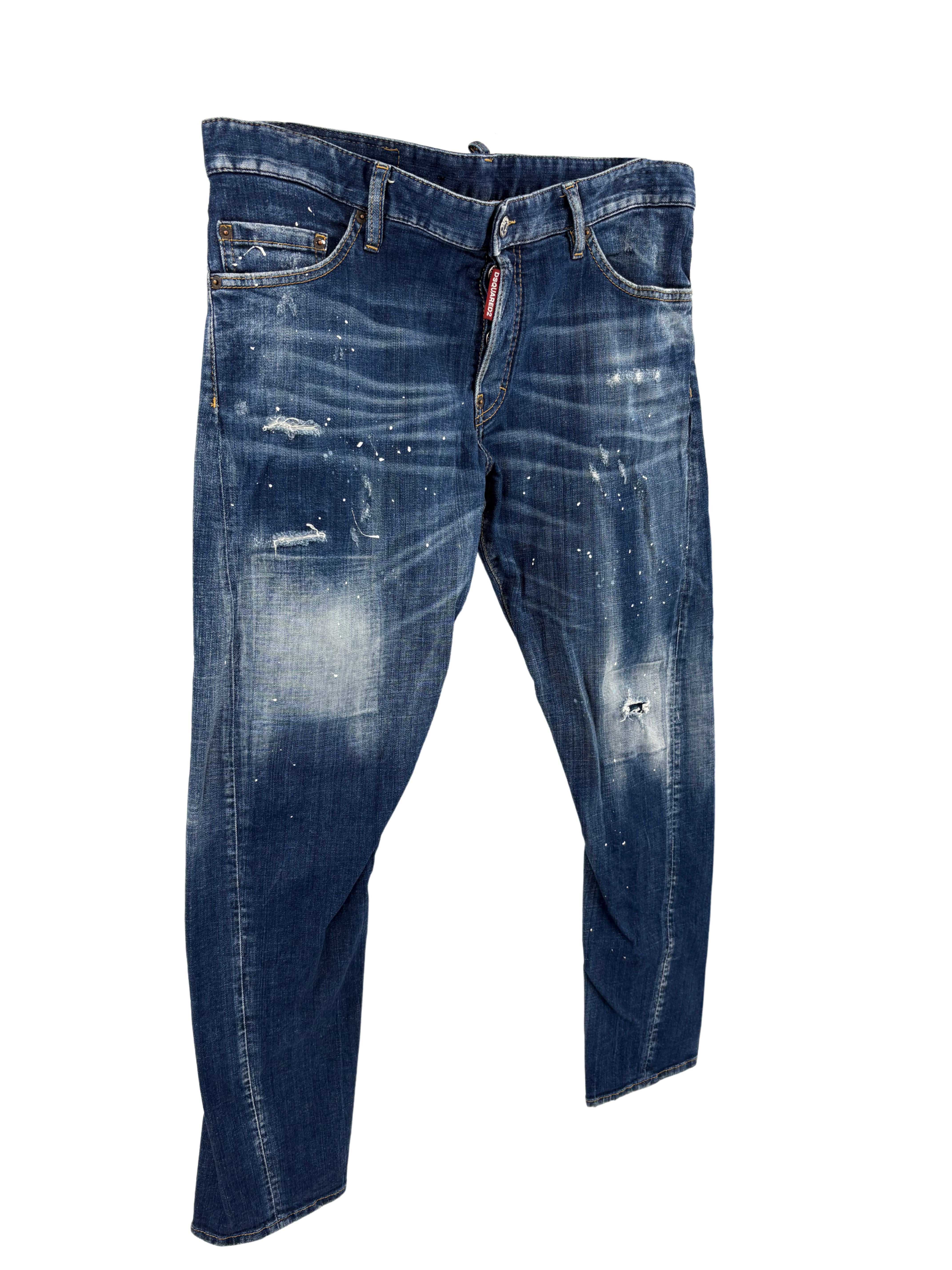 Dsquared2 Distressed Cool Guy Jeans - Navy Dsquared2