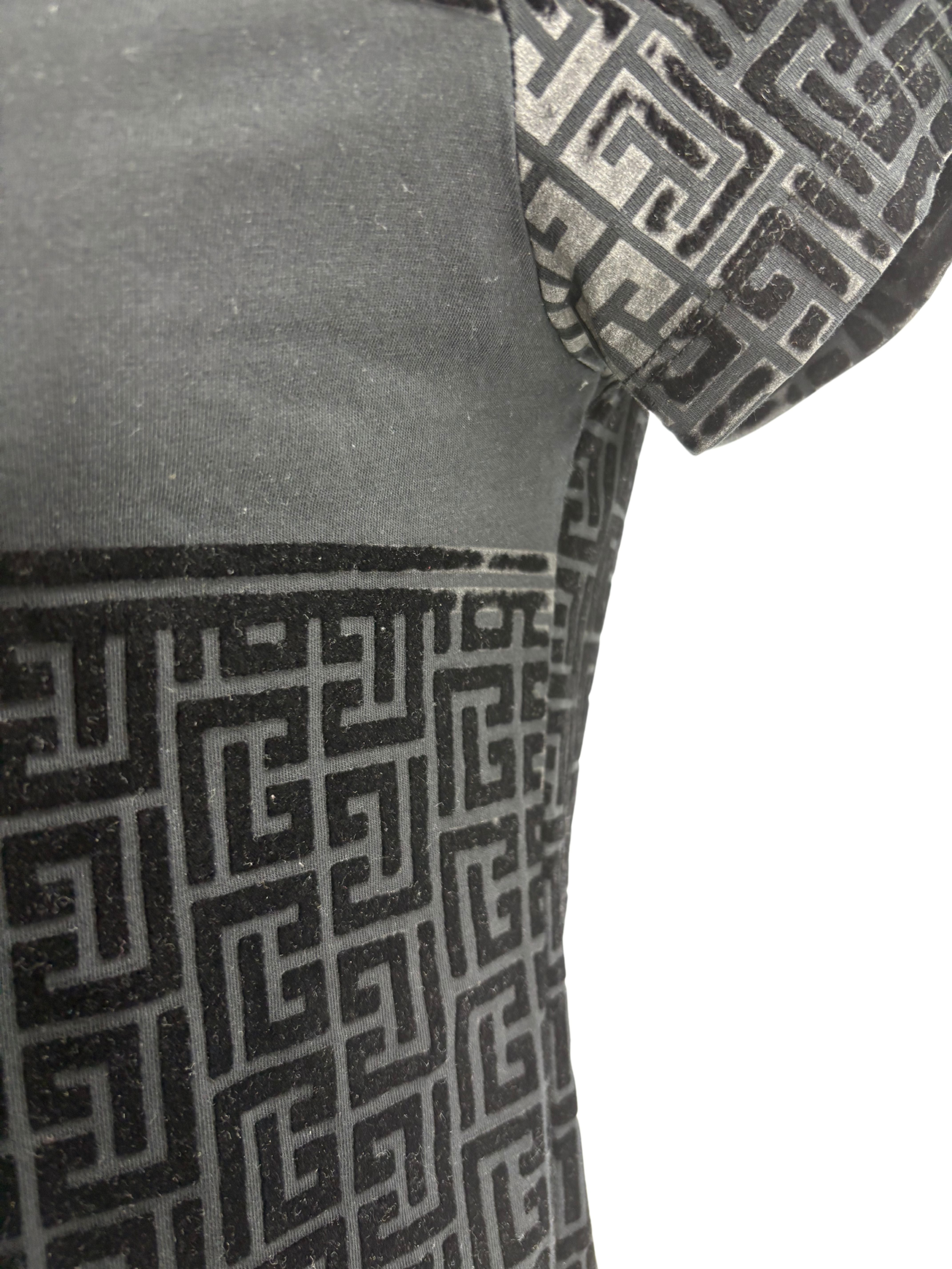 Balmain Flocked Monogram T-shirt - Black Balmain