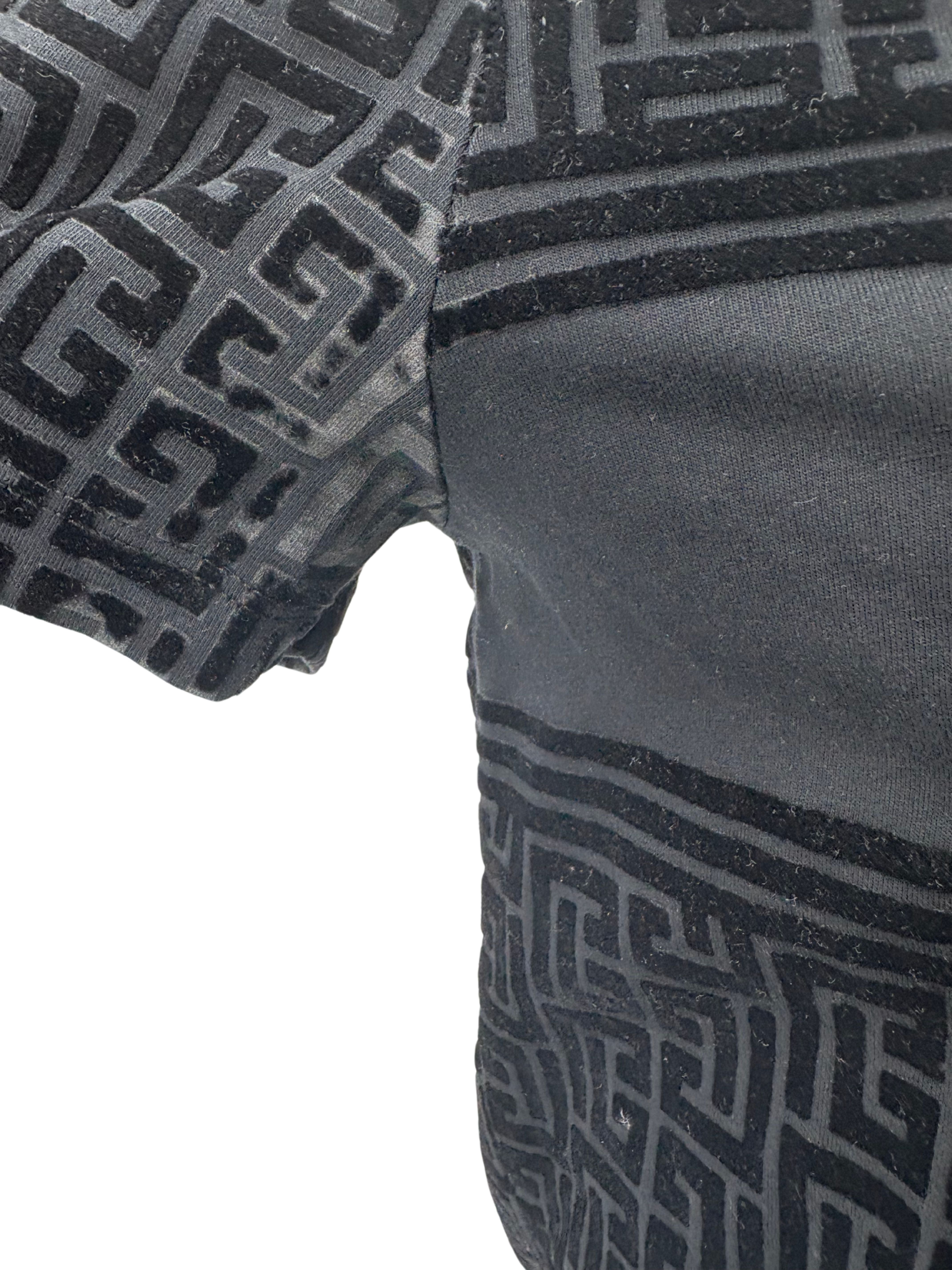 Balmain Flocked Monogram T-shirt - Black Balmain